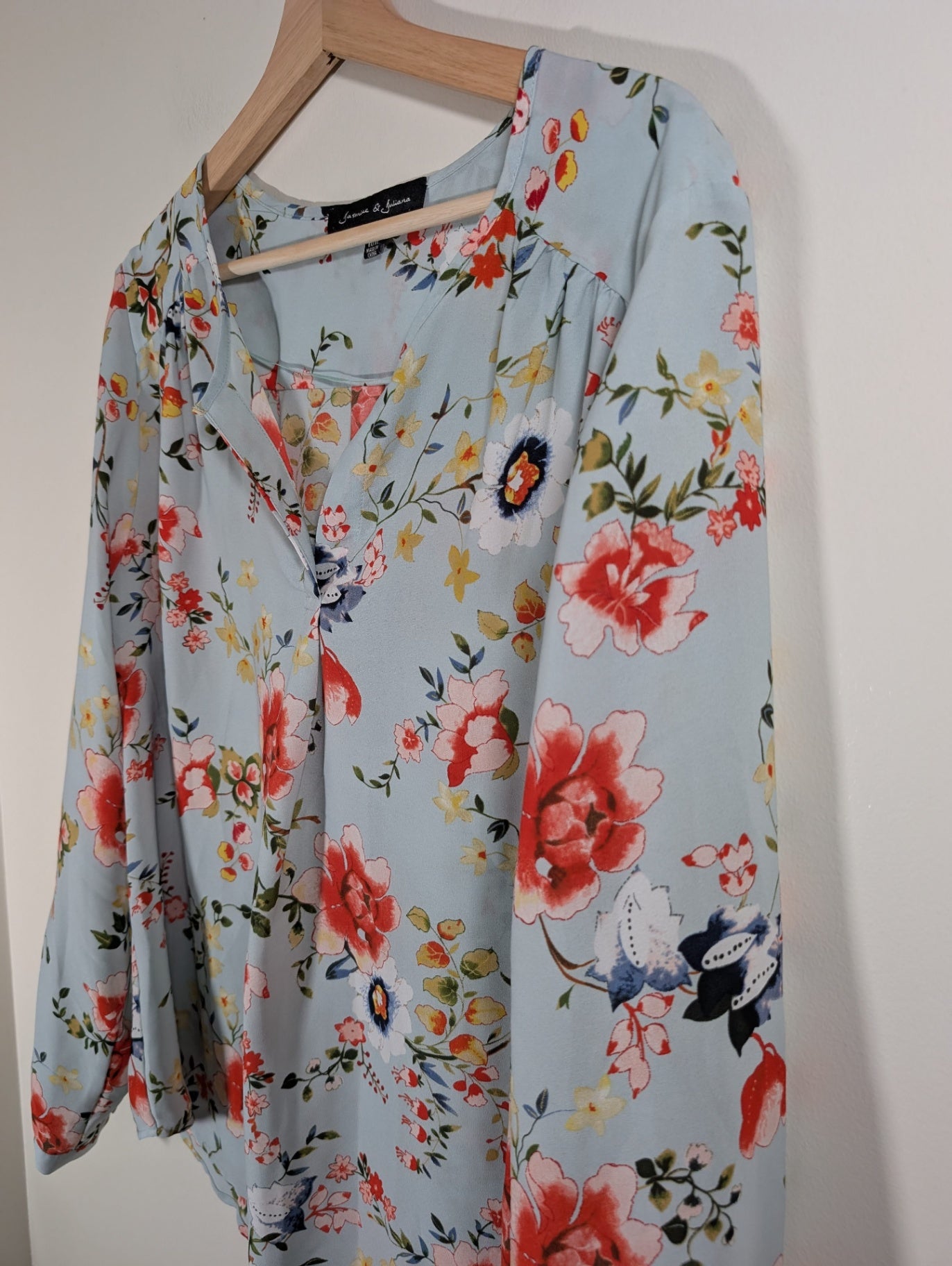 Jasmine & Juliana blue floral blouse - XL