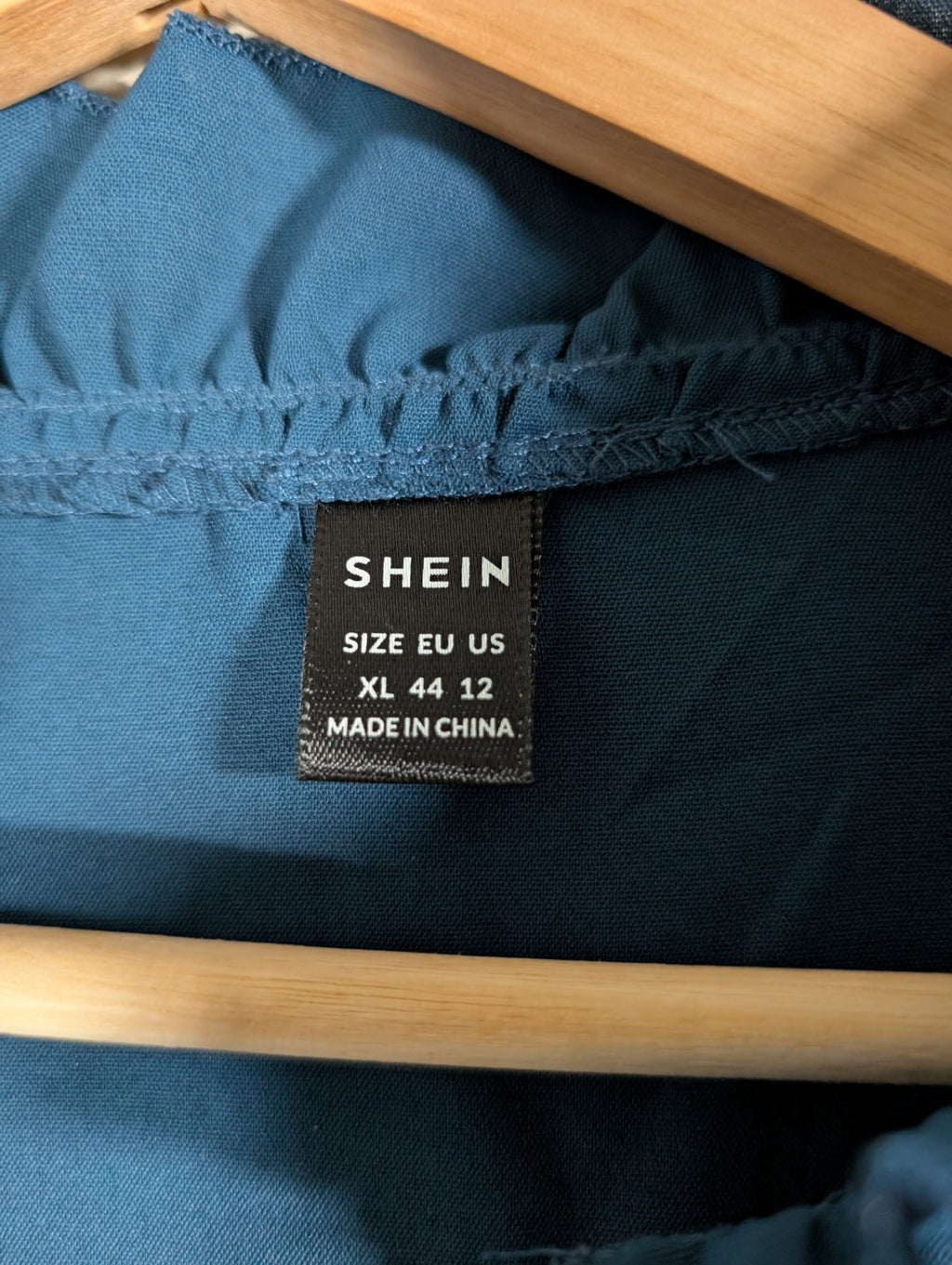 Shein blue ruffle blouse - XL