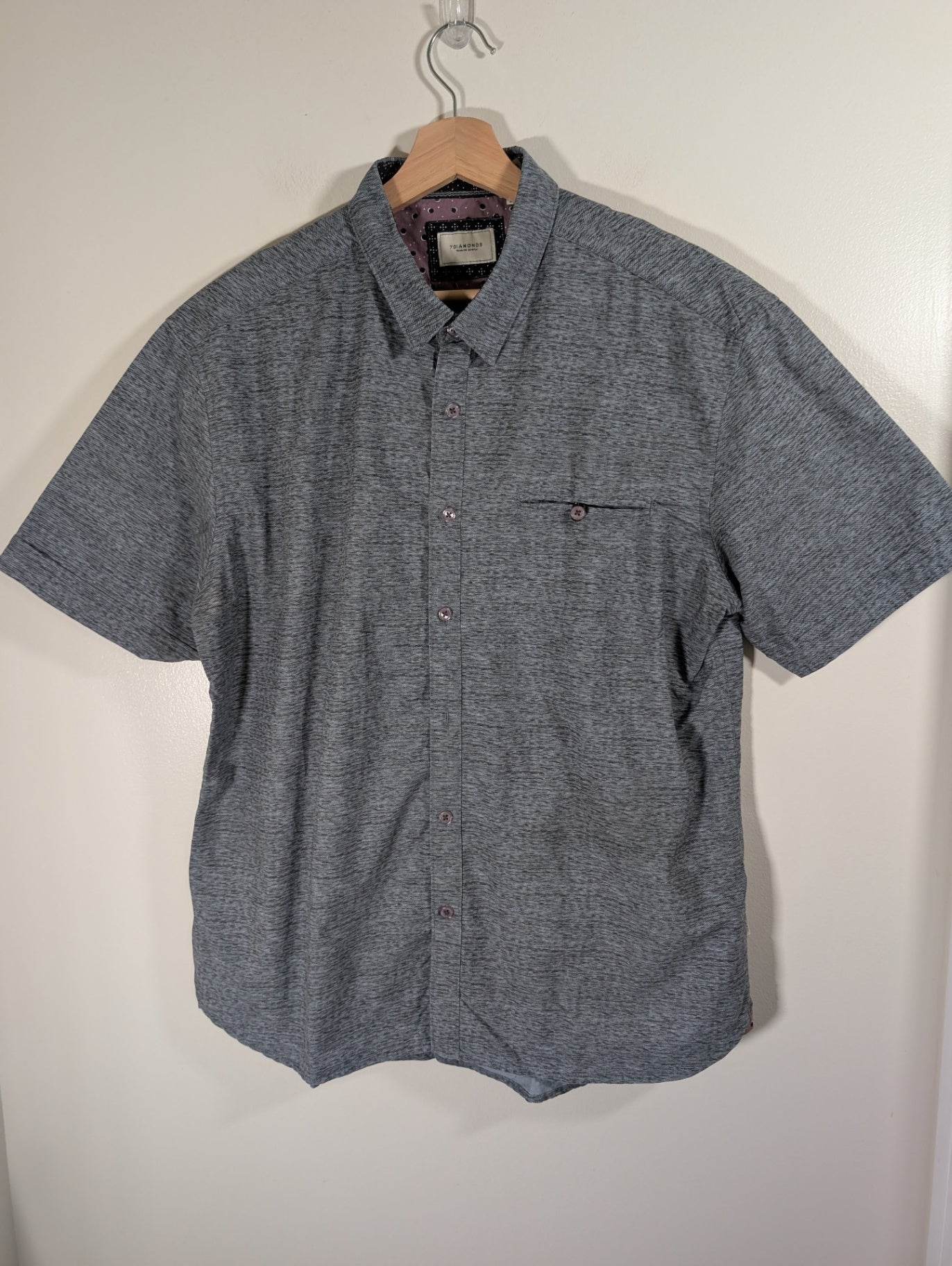 7diamonds grey button up - XL