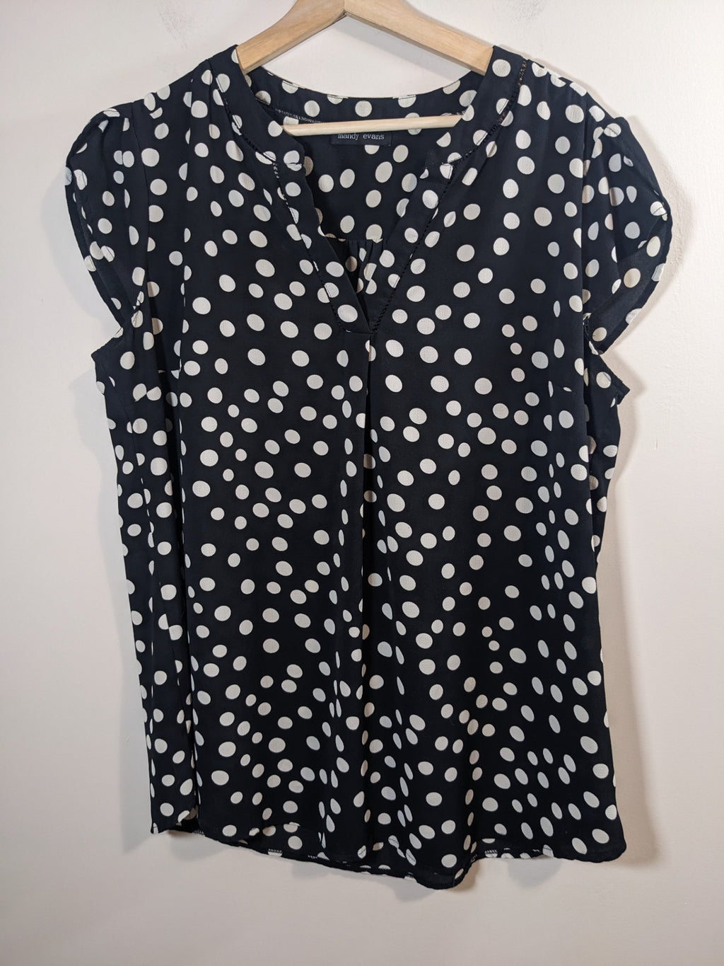 Mandy Evans polka dot blouse- XL