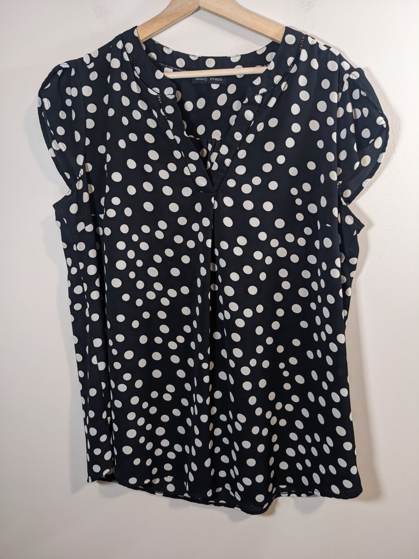 Mandy Evans polka dot blouse- XL