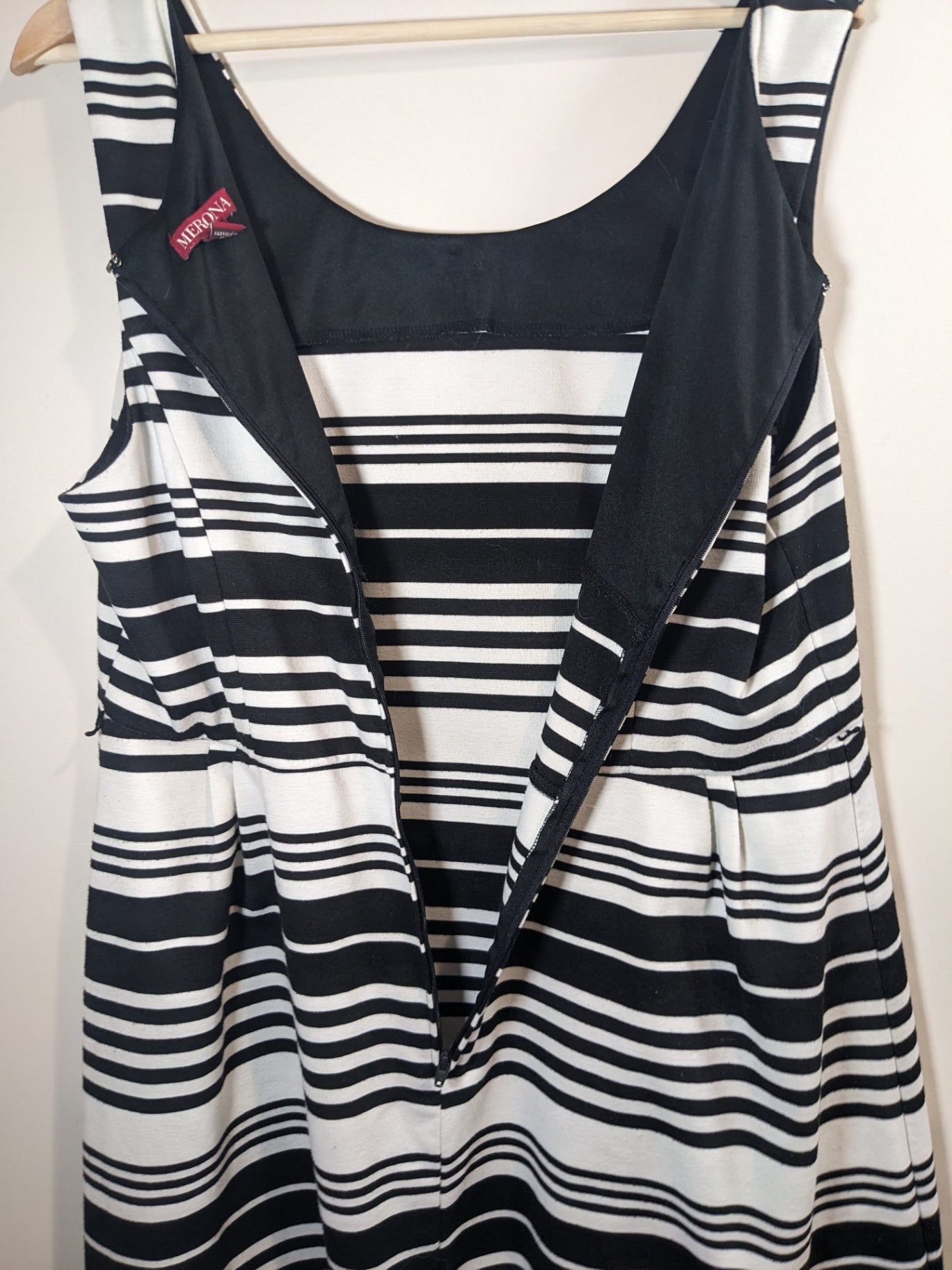 MERONA black/white striped dress - XL