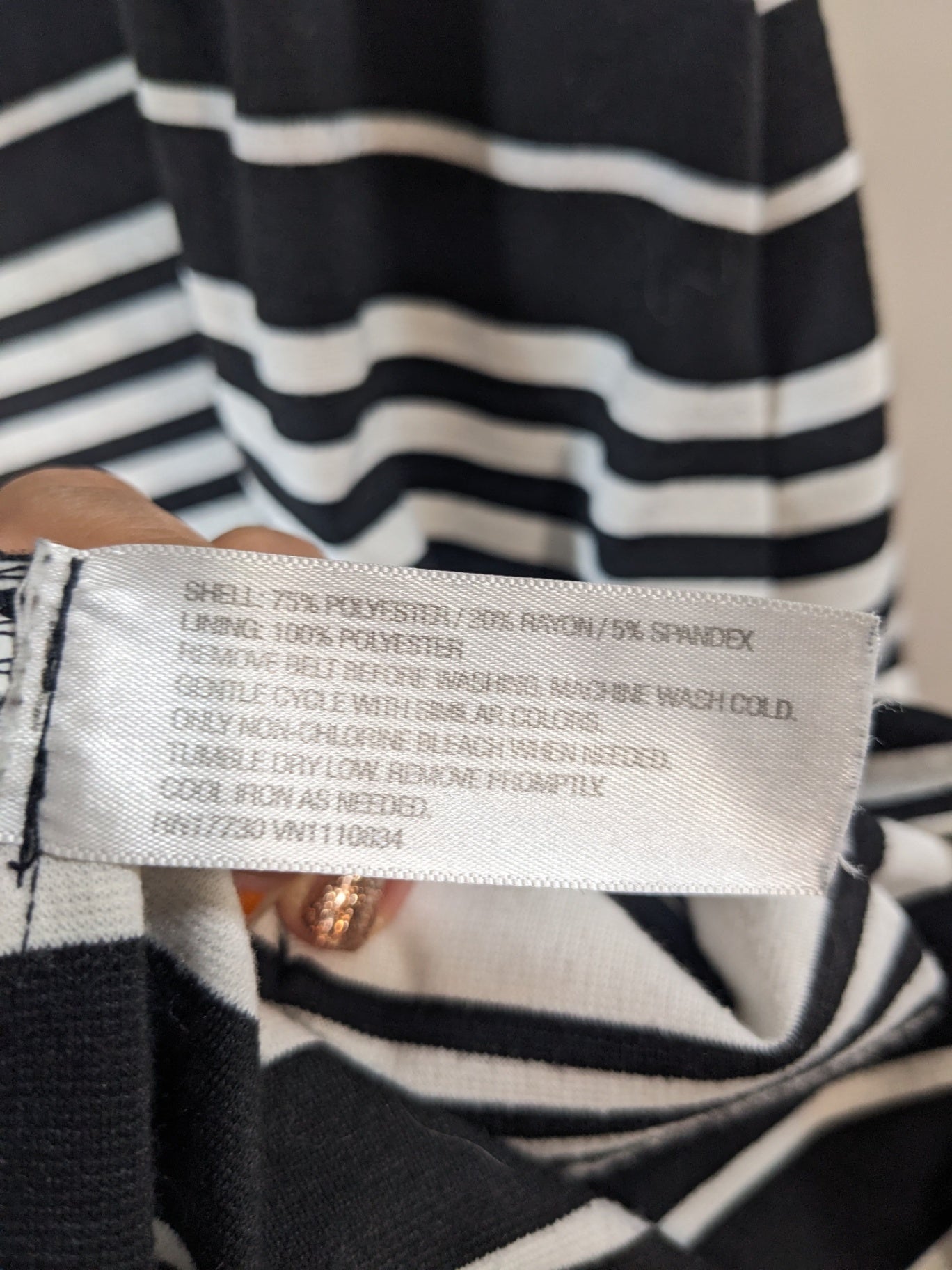 MERONA black/white striped dress - XL