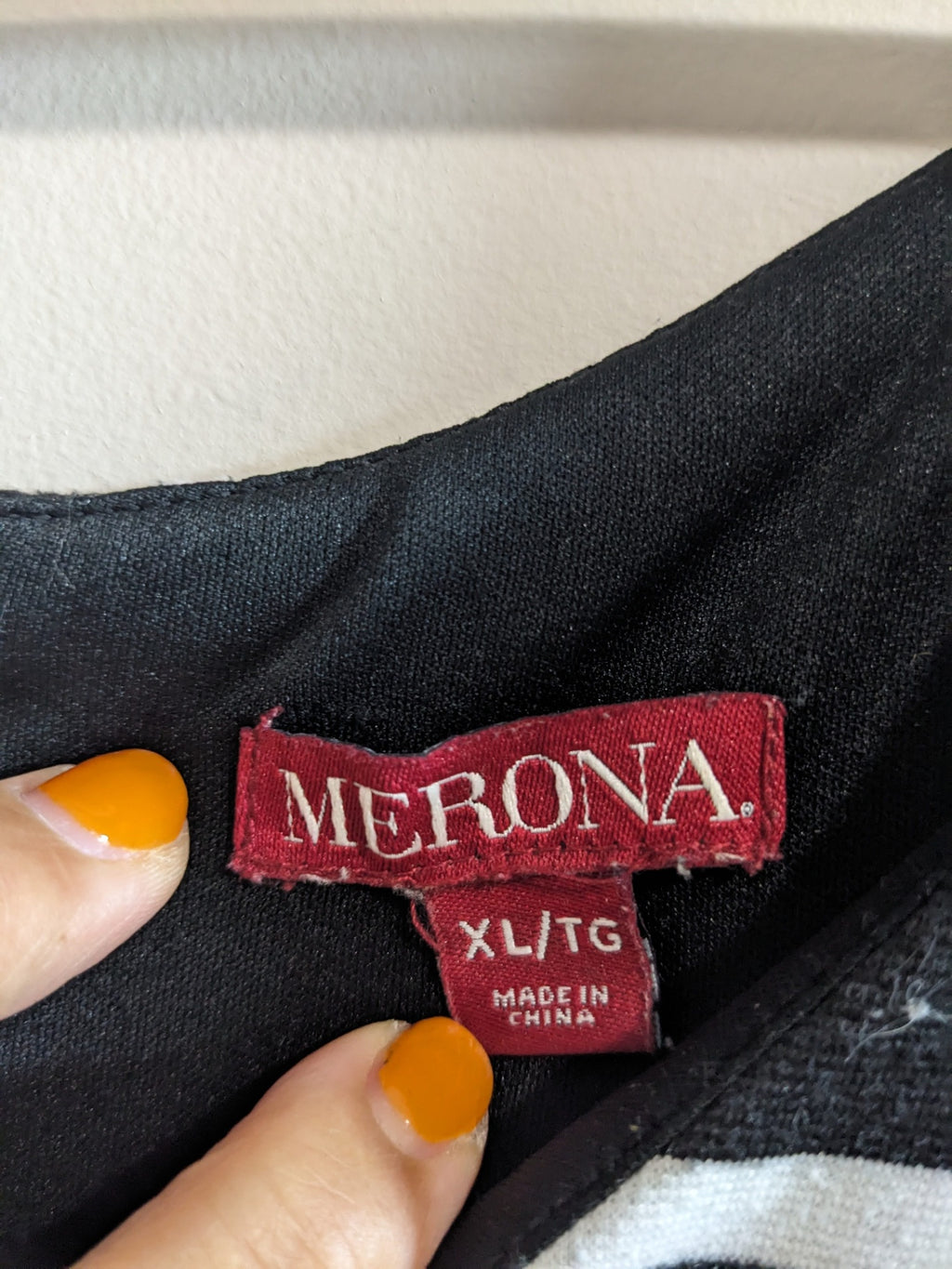 MERONA black/white striped dress - XL