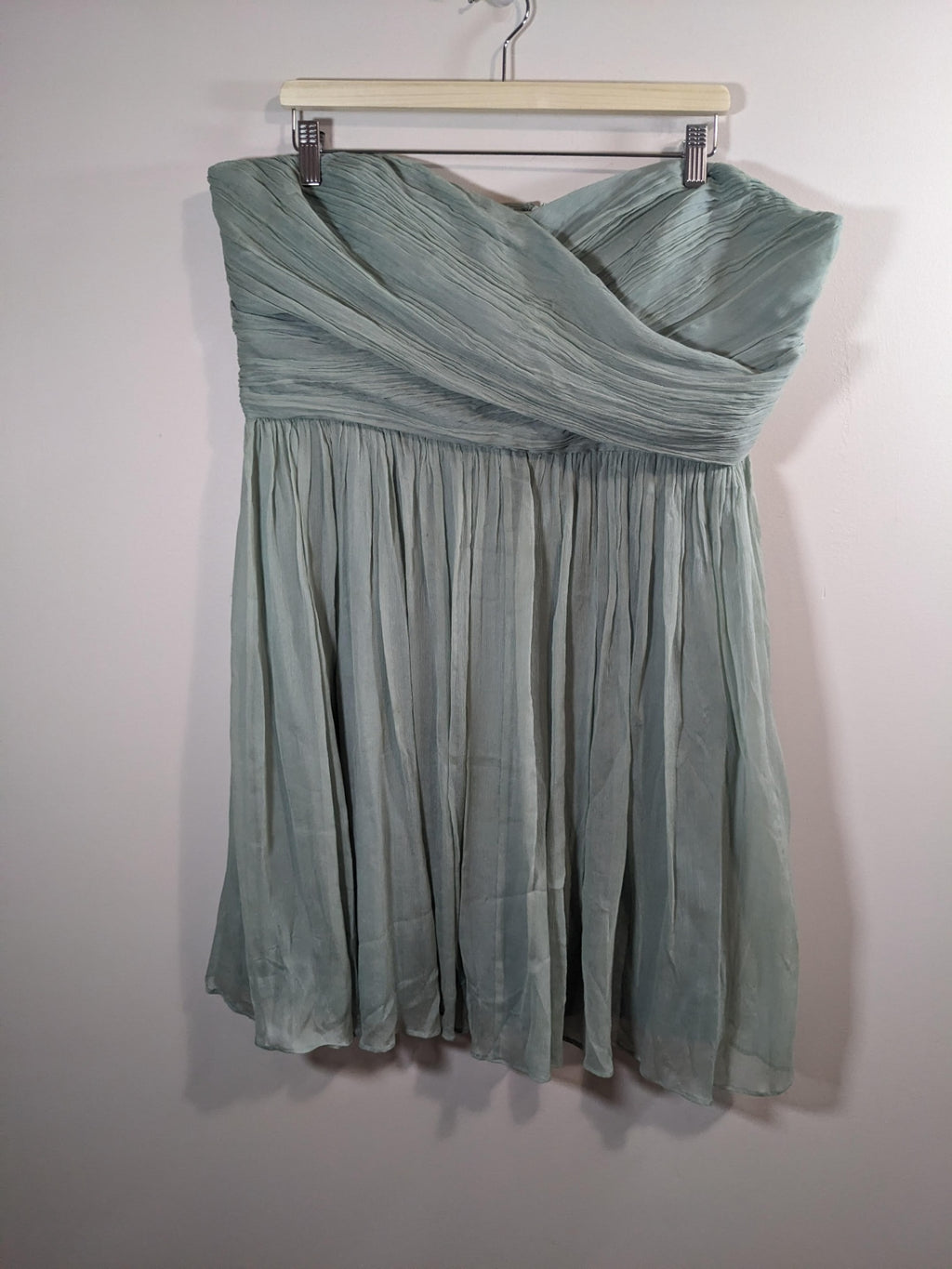 J. Crew silk mint strapless dress - SZ 20