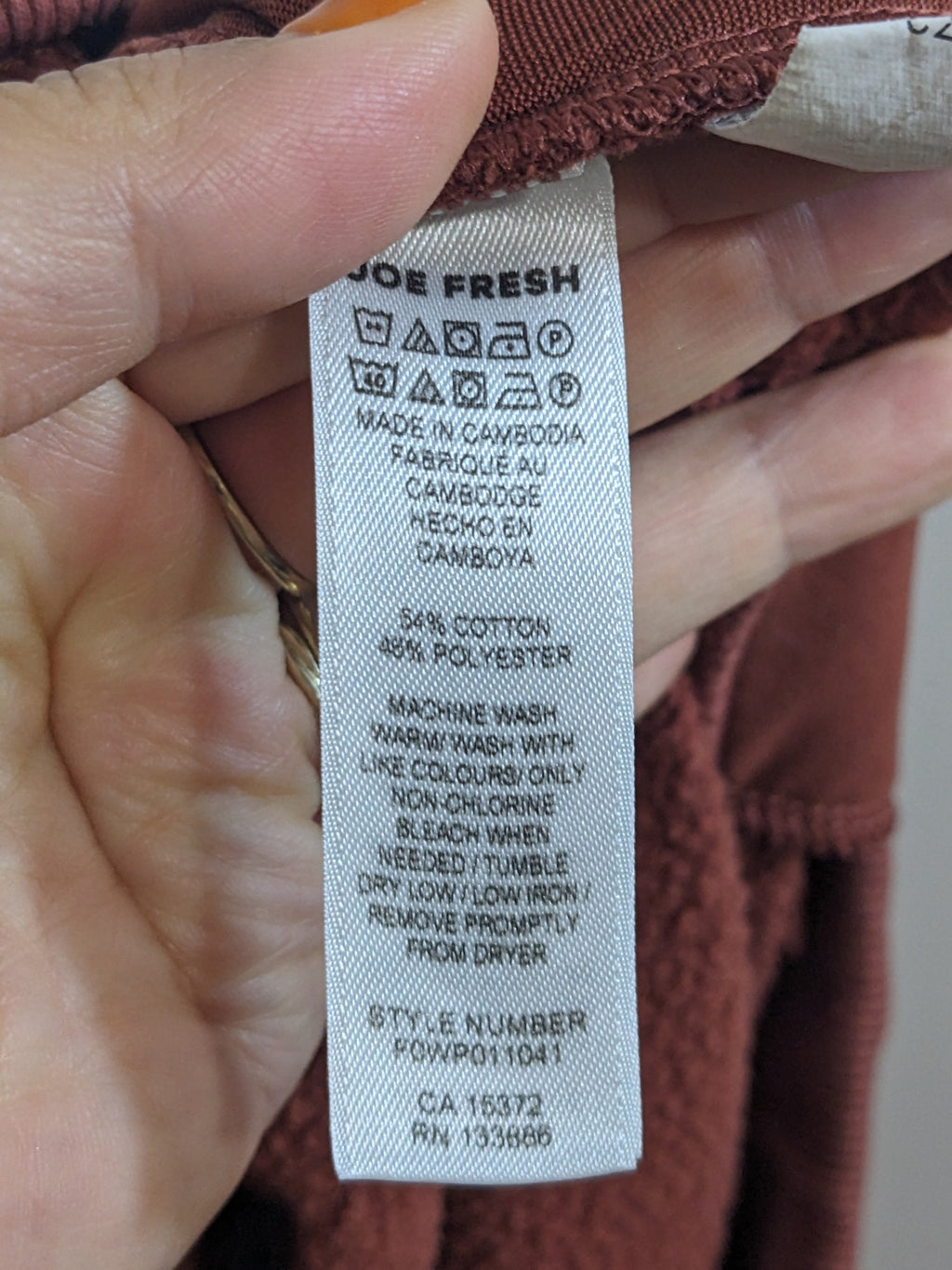 Joe Fresh Rust Sweatpants - XL