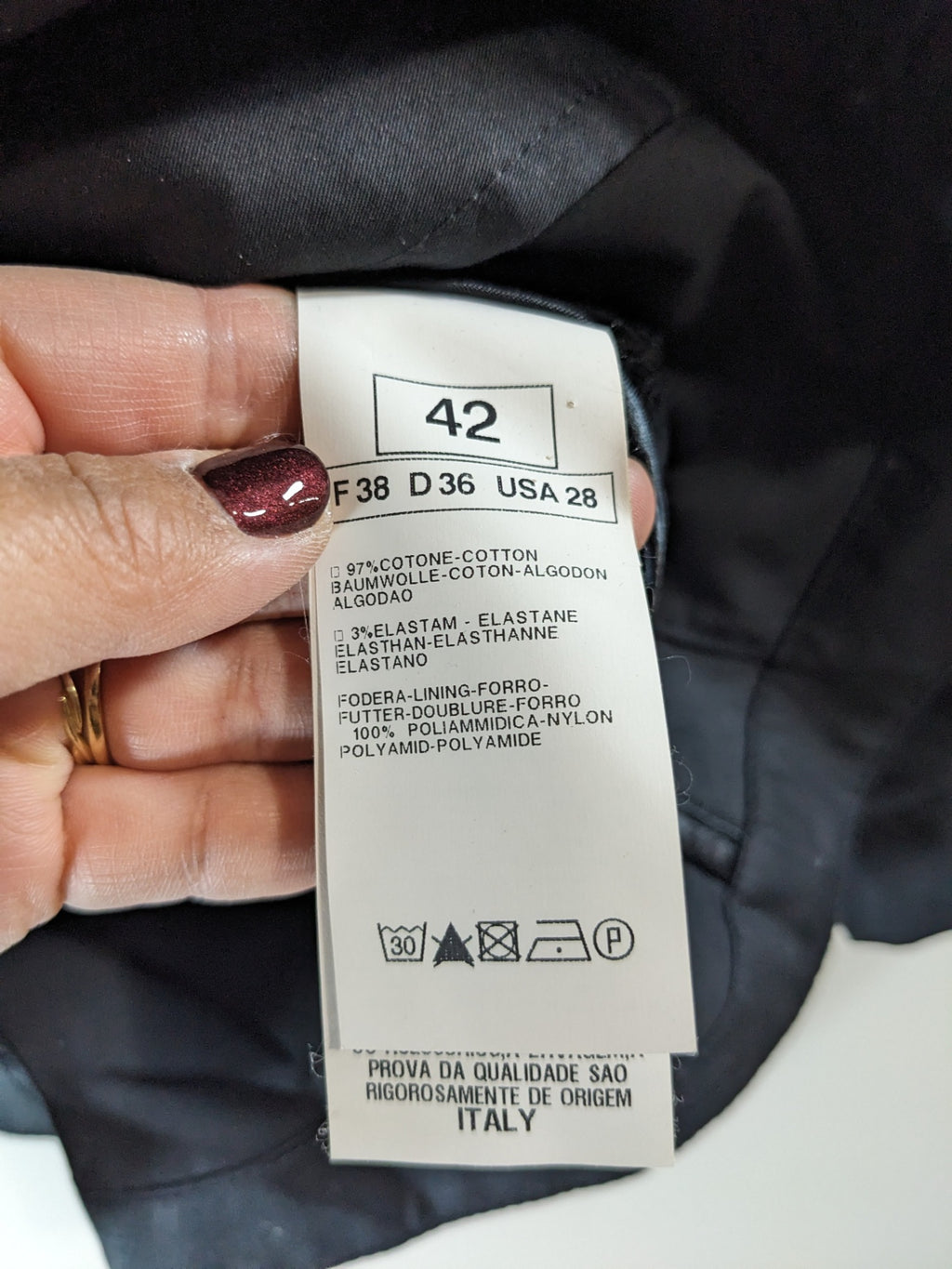 Capponi & Perani Cappopera Jeans 3/4 Sleeve Blazer- 42