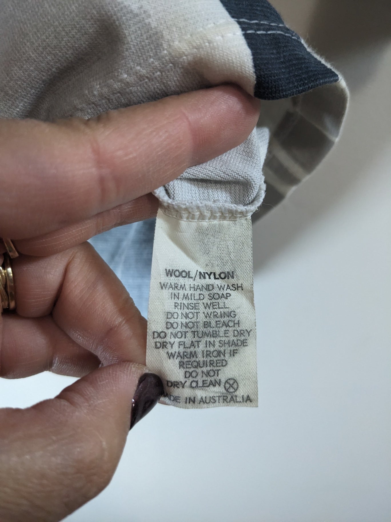 banana blue 3/4 length circle design top - S