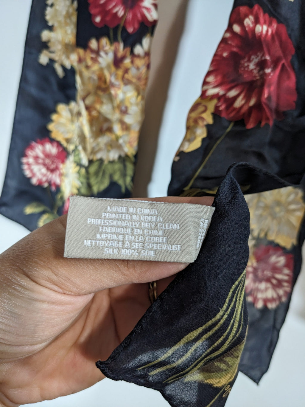 Echo Floral silk scarf- One Size