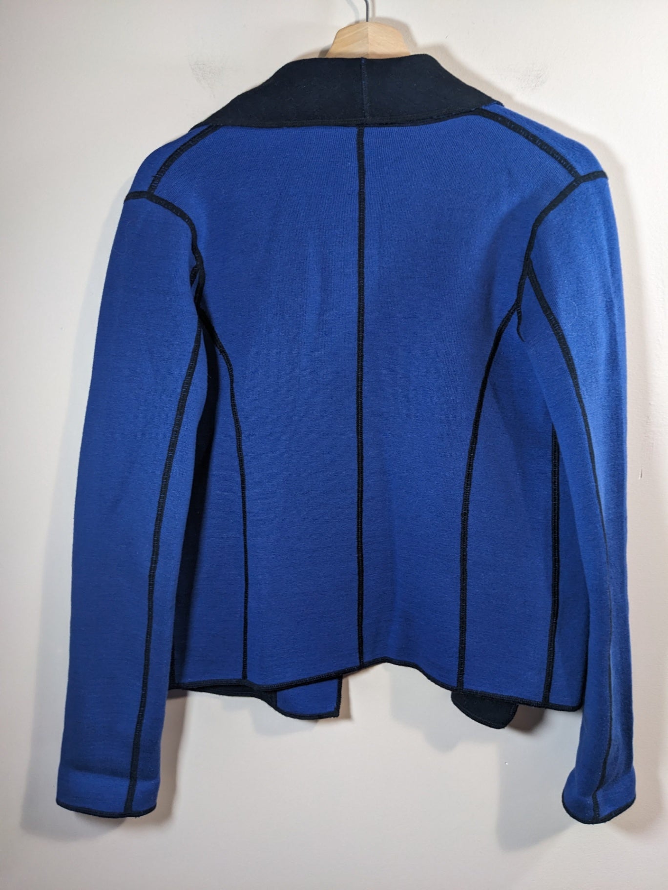 No label wool blue jacket - S