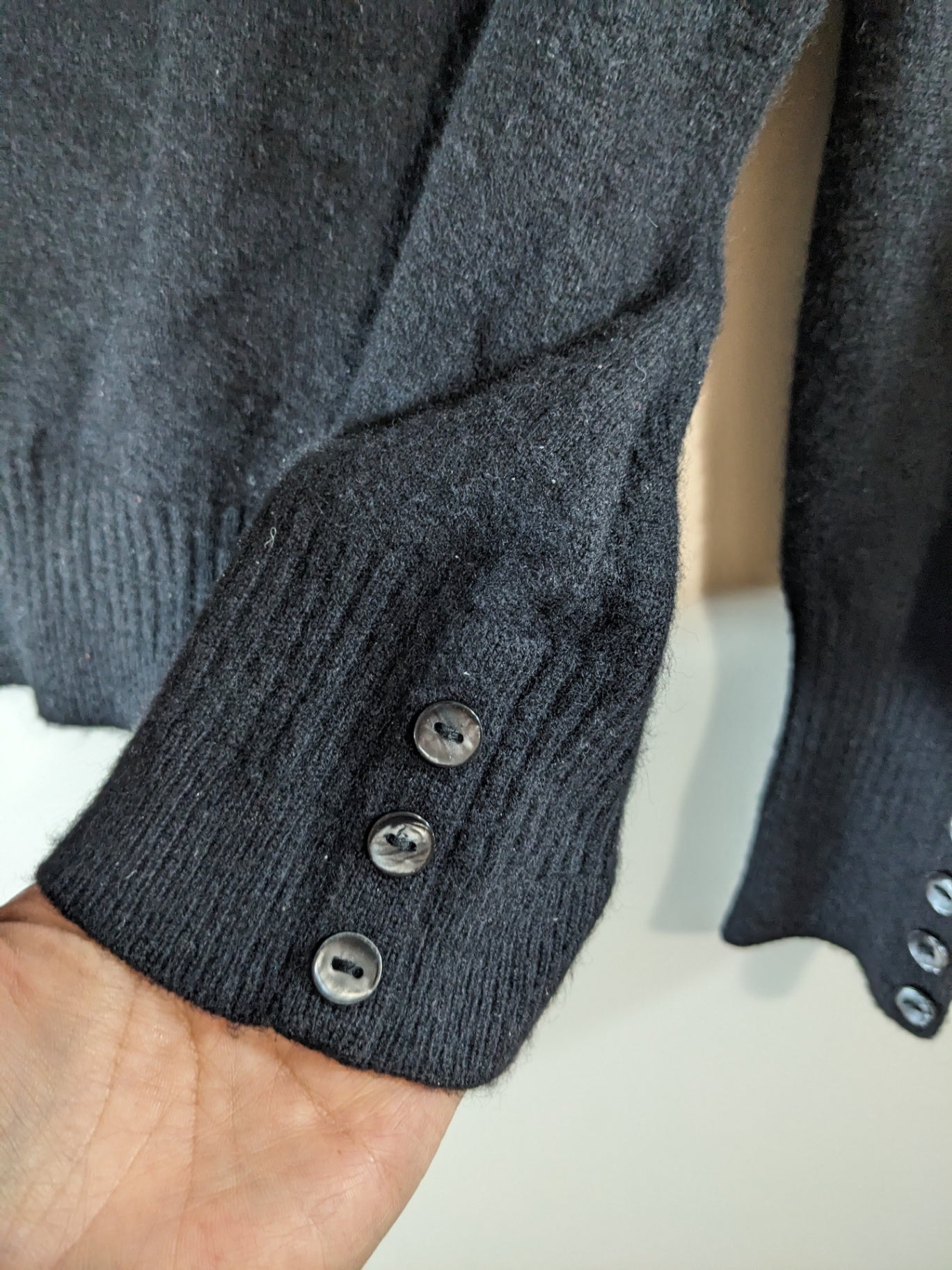 LONIA Black cashmere turtleneck - S