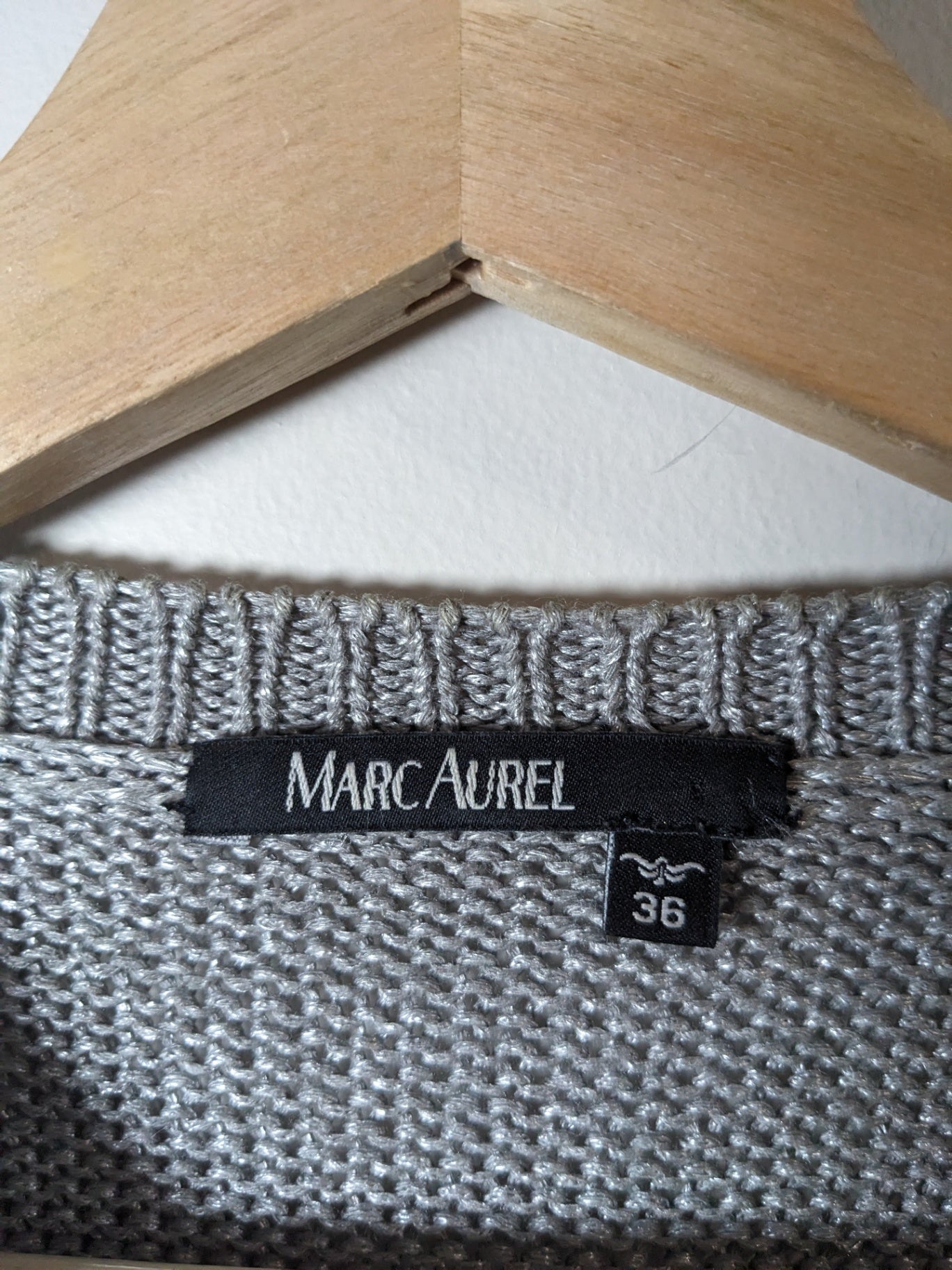 Marc Aurel Silver zip up cardigan - SZ 36 small