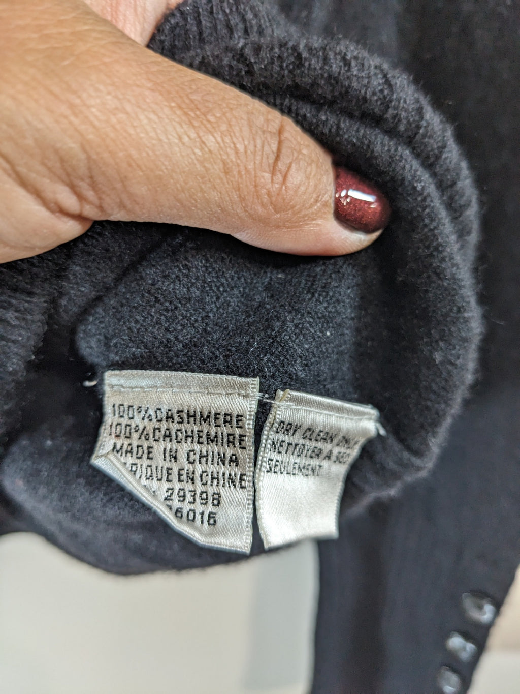 LONIA Black cashmere turtleneck - S