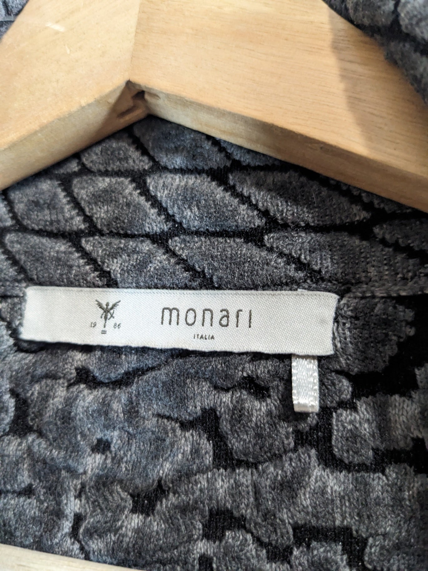 monari grey patterned jacket - sz 4