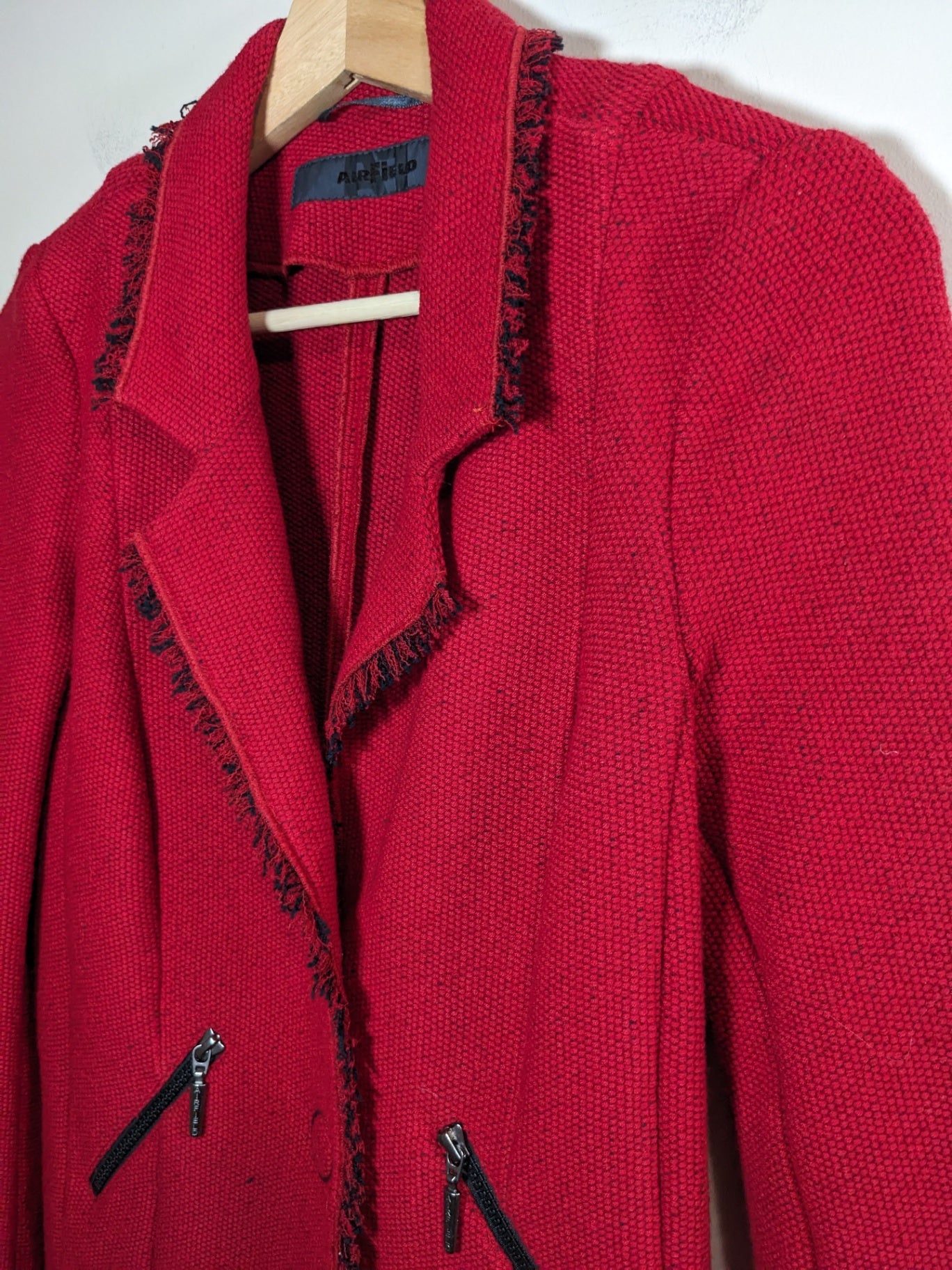 Airfield red knit blazer- 34 small