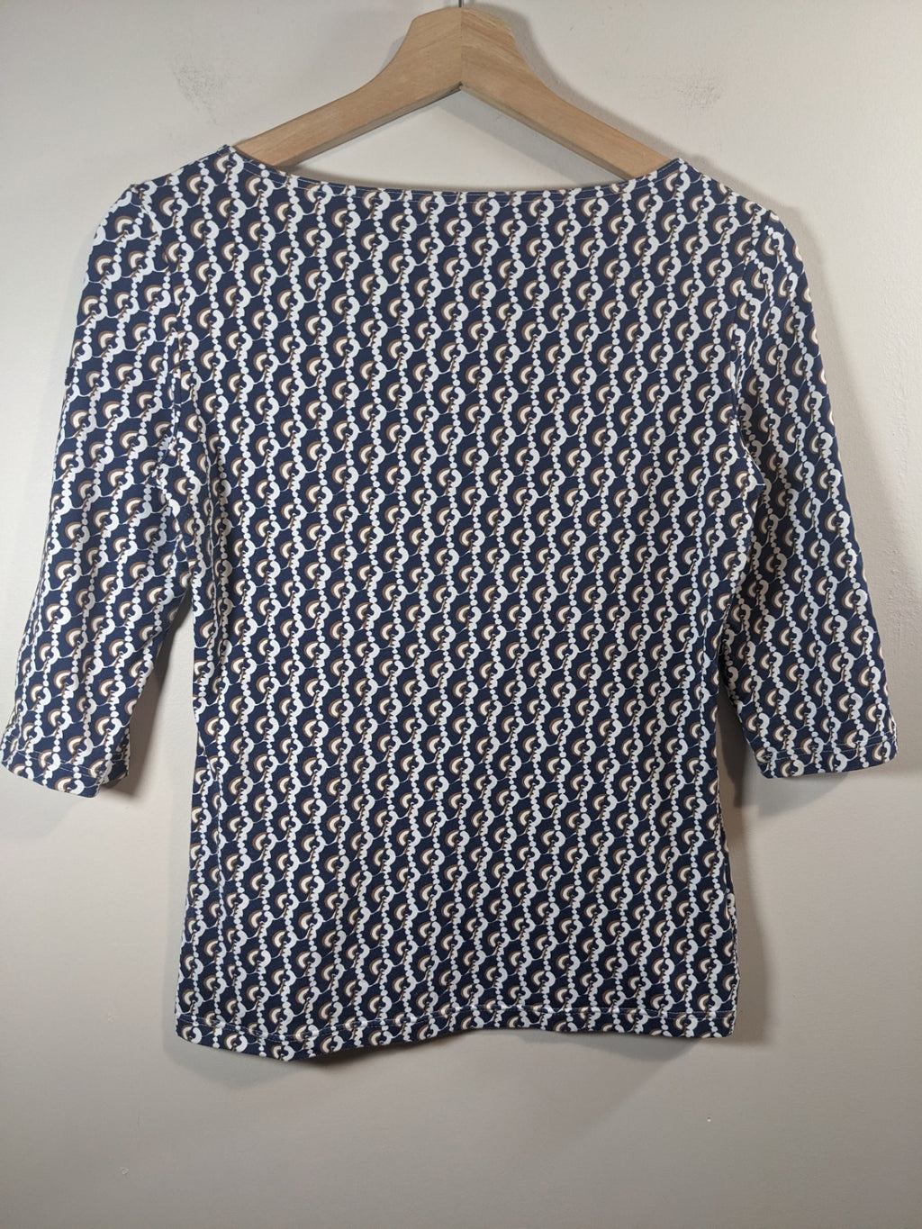 Saint James 3/4 Length Patterned Top - Small Sz 4