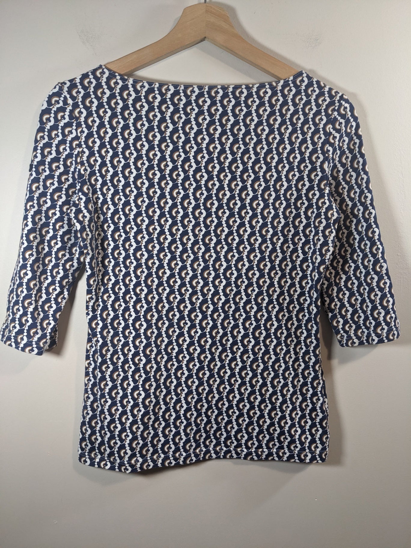 Saint James 3/4 Length Patterned Top - Small Sz 4