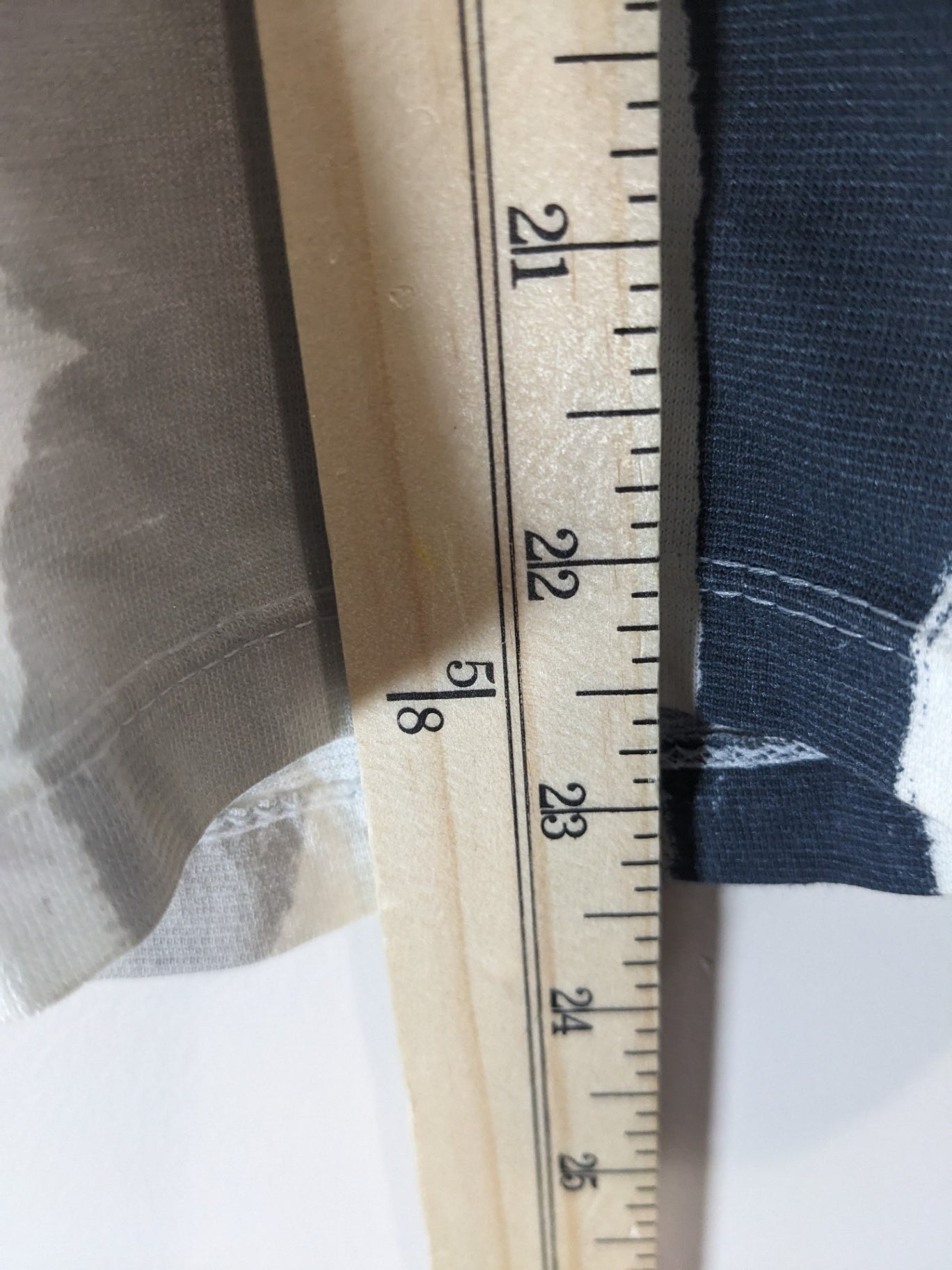 banana blue 3/4 length circle design top - S