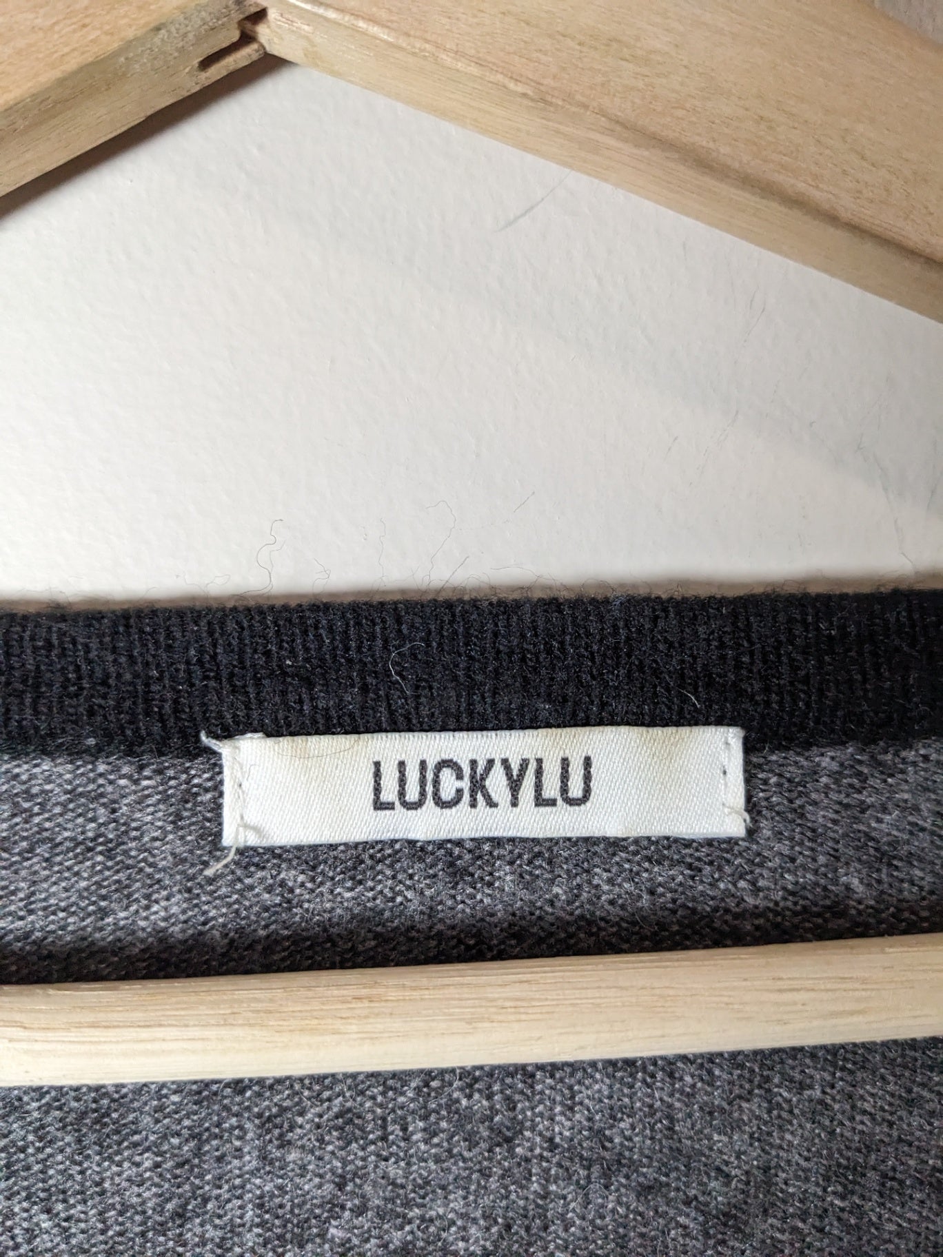 LUCKYLU alpaca wool grey cardigan- L (minor flaw)
