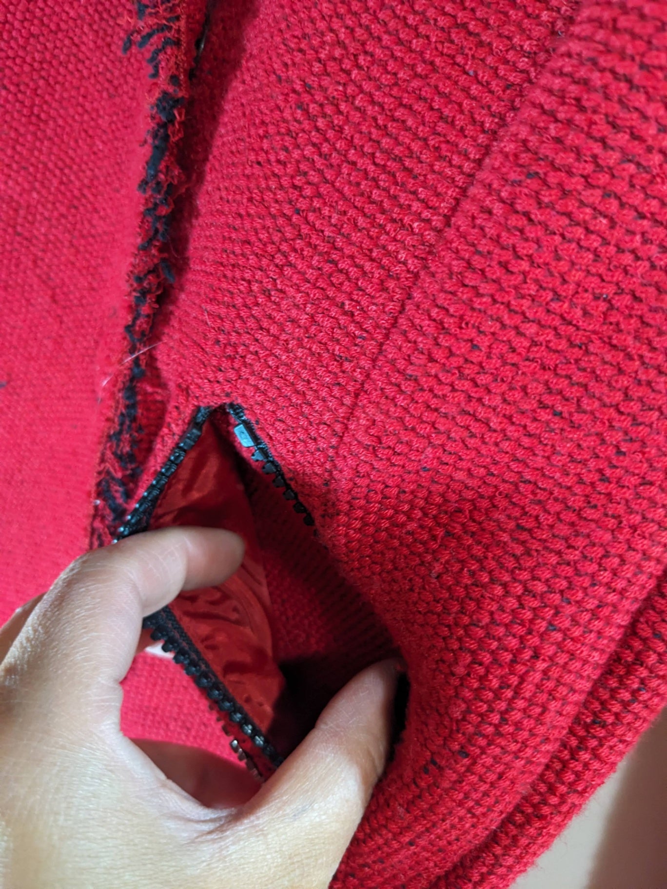 Airfield red knit blazer- 34 small