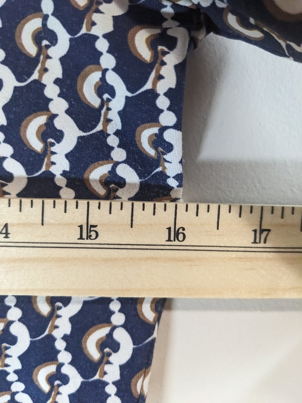 Saint James 3/4 Length Patterned Top - Small Sz 4