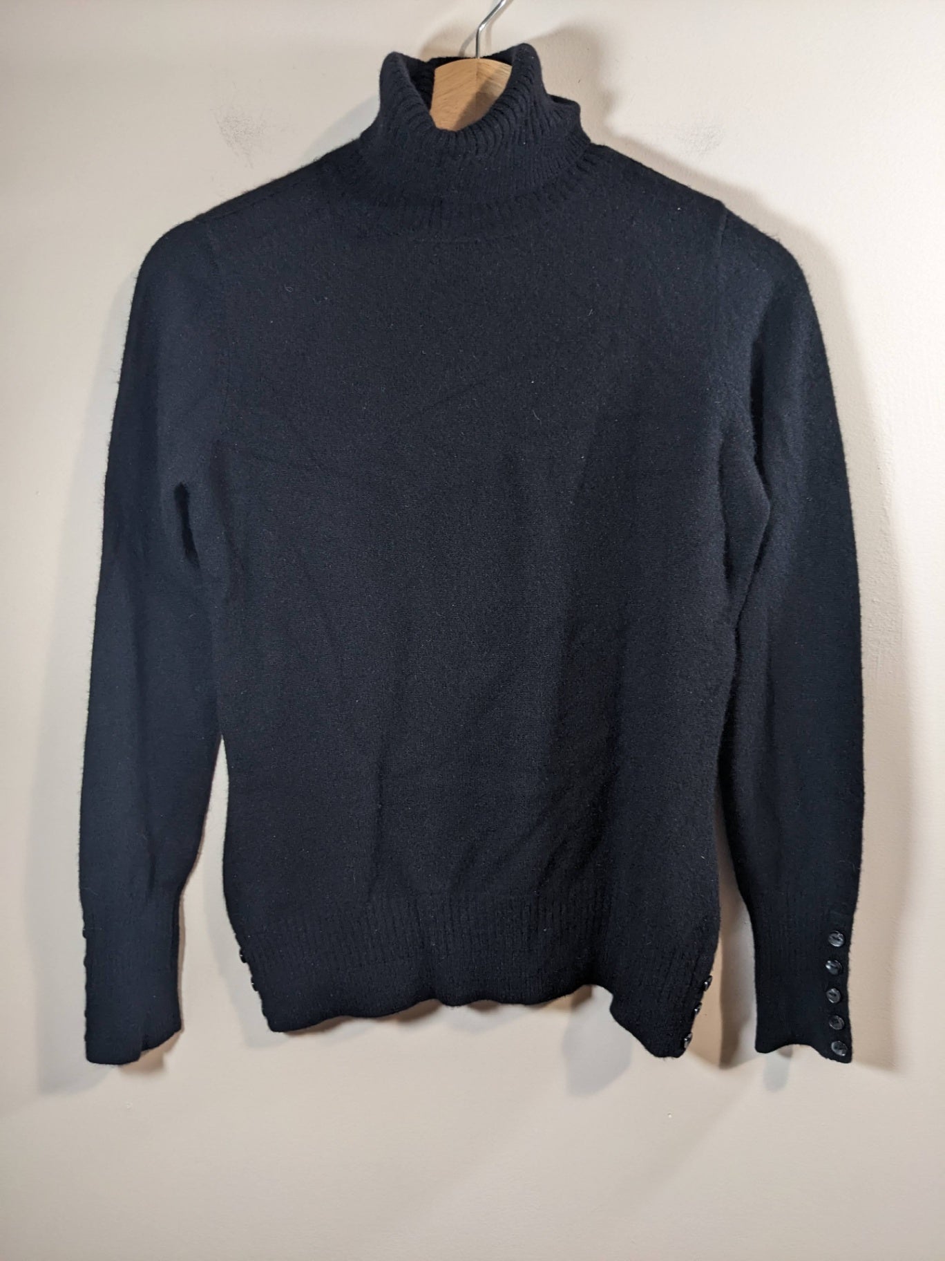 LONIA Black cashmere turtleneck - S