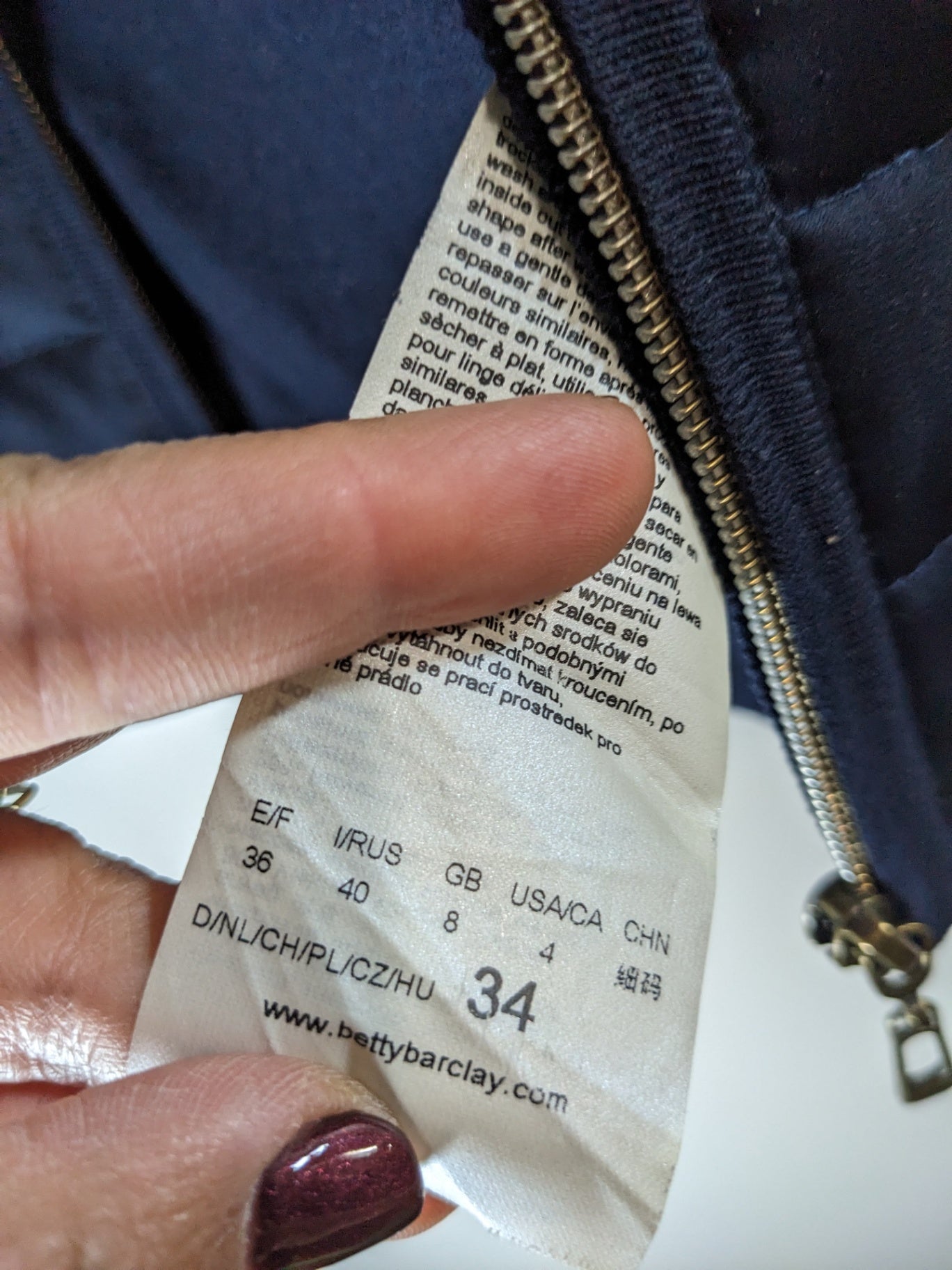 Betty Barclay Navy Jacket - Sz 4 Small