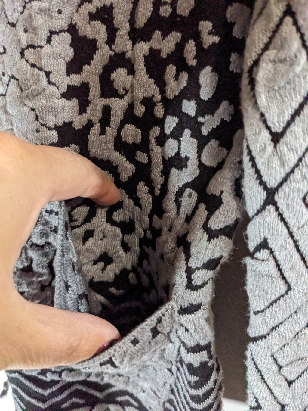 monari grey patterned jacket - sz 4