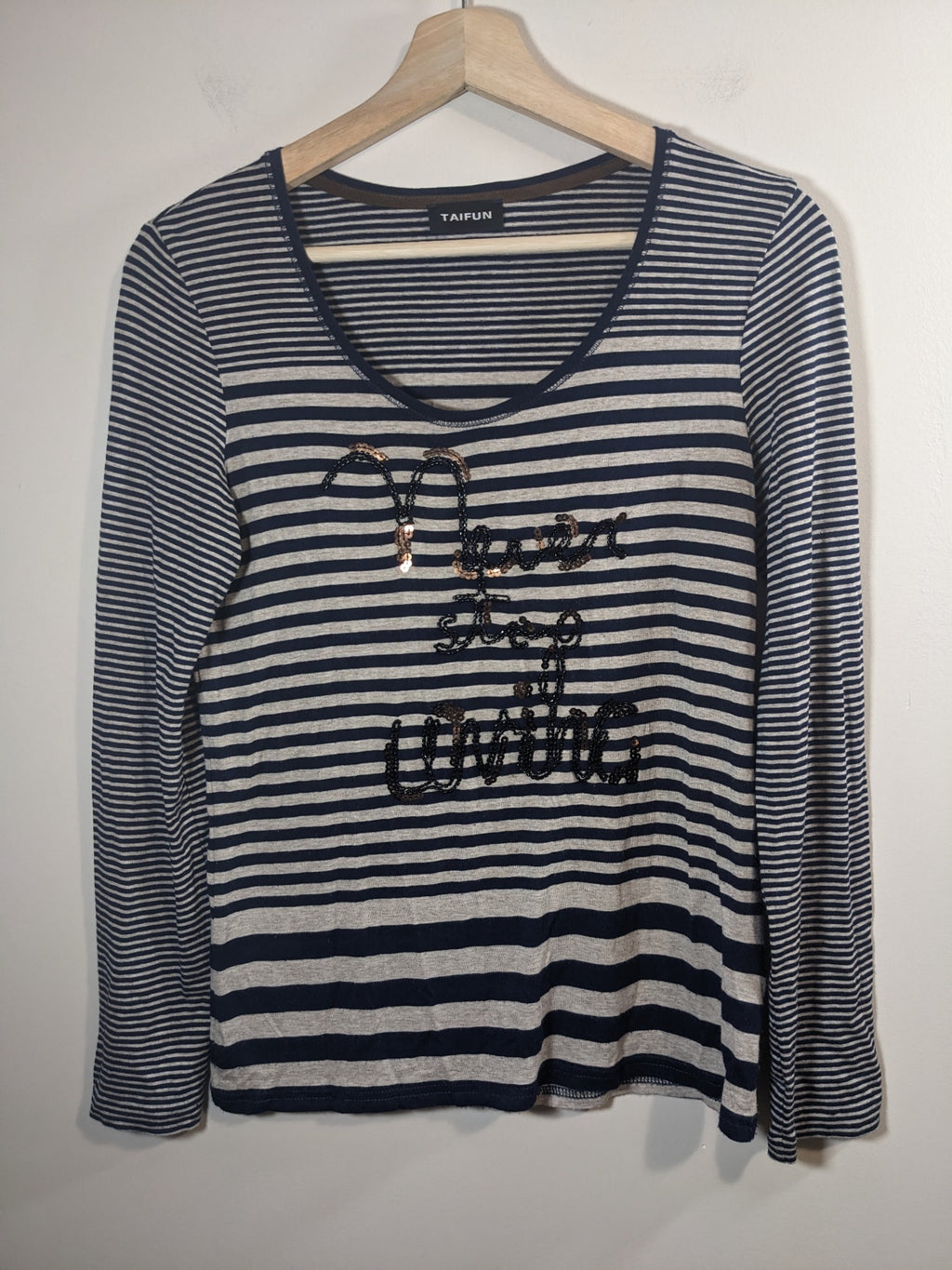 Taifun " Never Stop Living" 3/4 Length Sleeve - Small