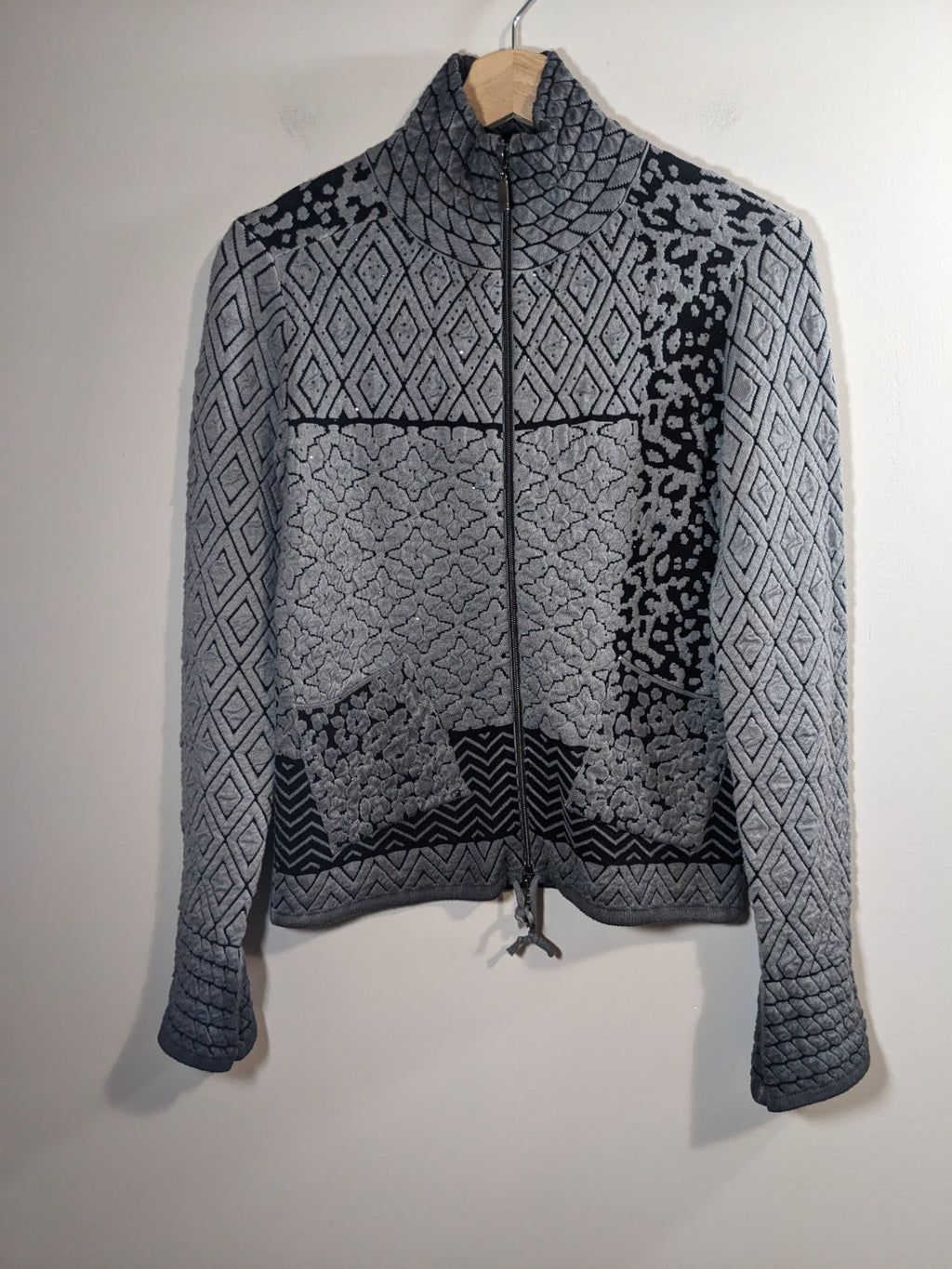 monari grey patterned jacket - sz 4