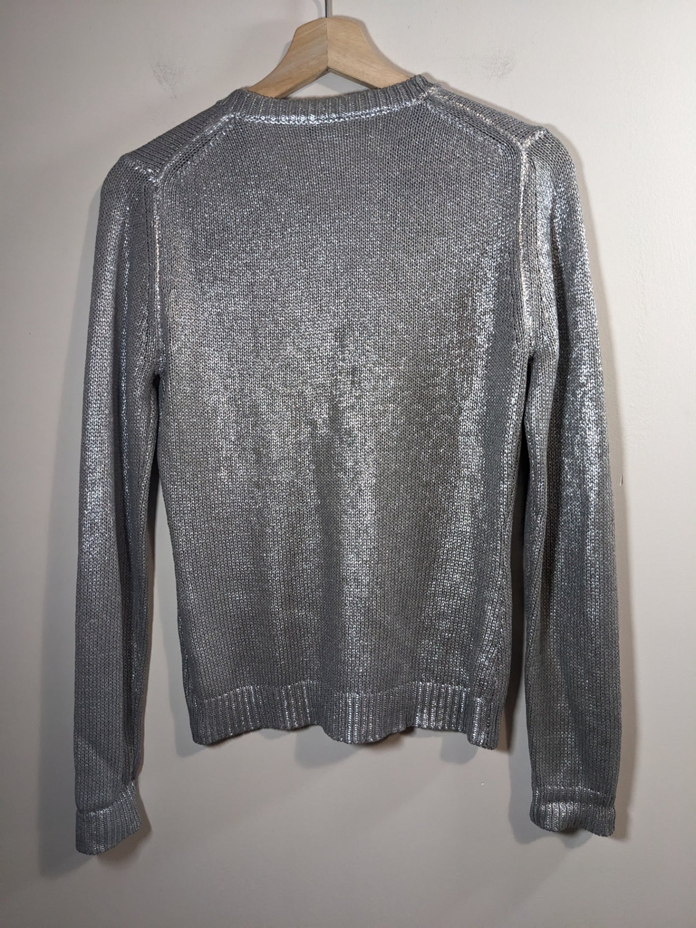 Marc Aurel Silver zip up cardigan - SZ 36 small