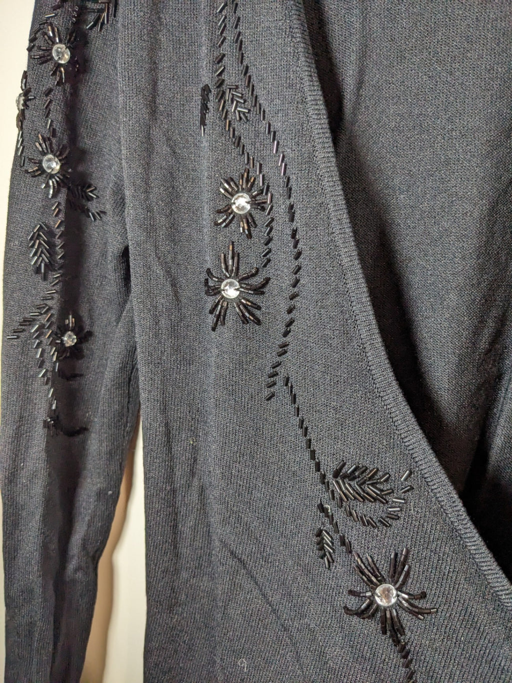 Tuzzi black wrap sweater- S