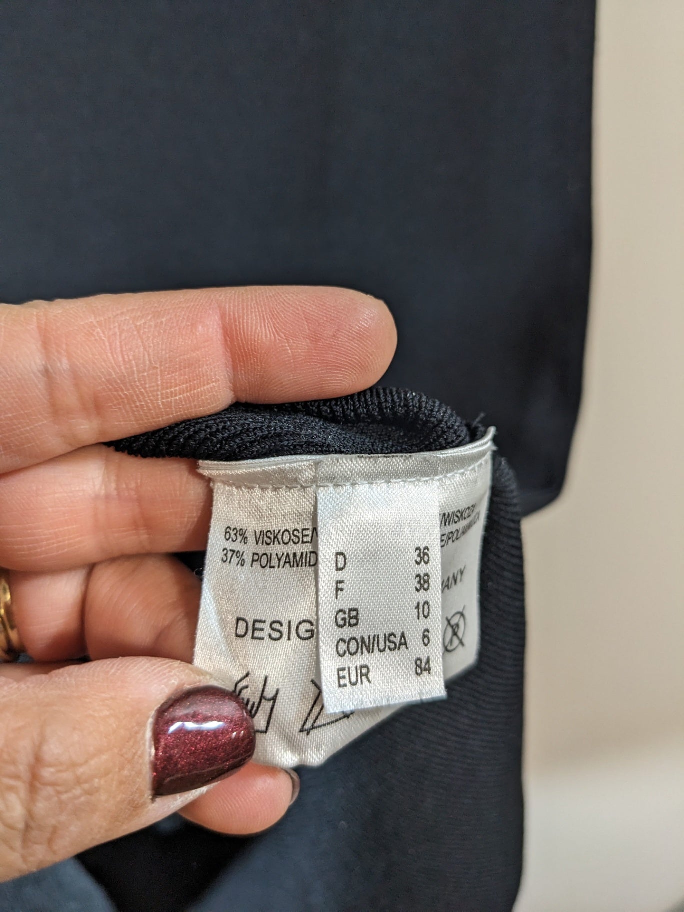 TUZZI black knit dress - Sz 6