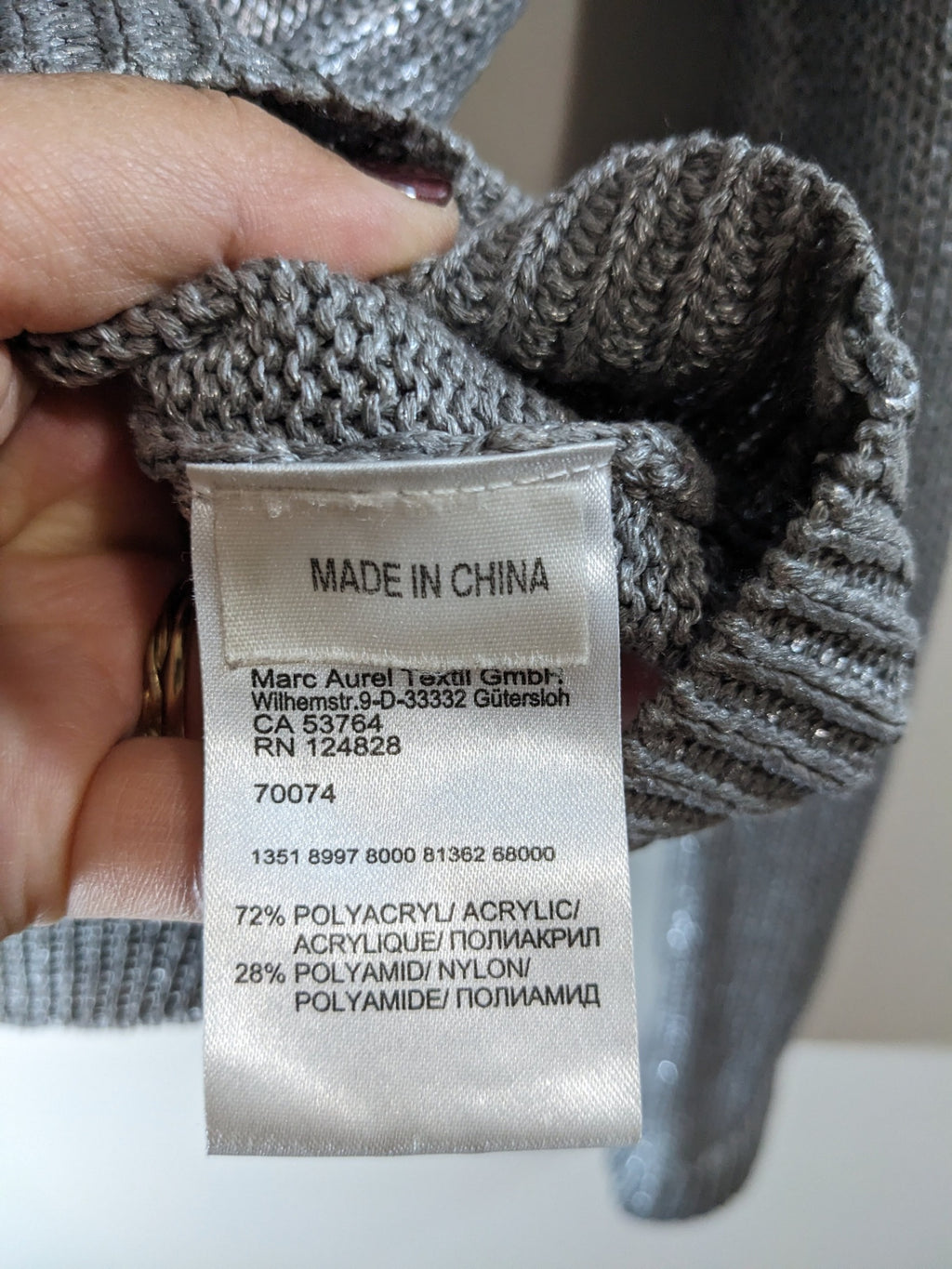 Marc Aurel Silver zip up - SZ 36