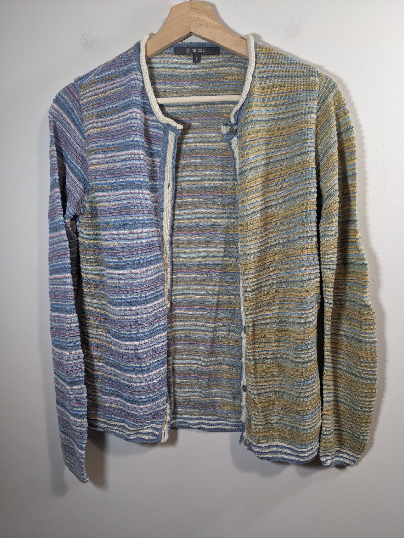 SOL Alpaca & Silk Multi-coloured cardigan - S