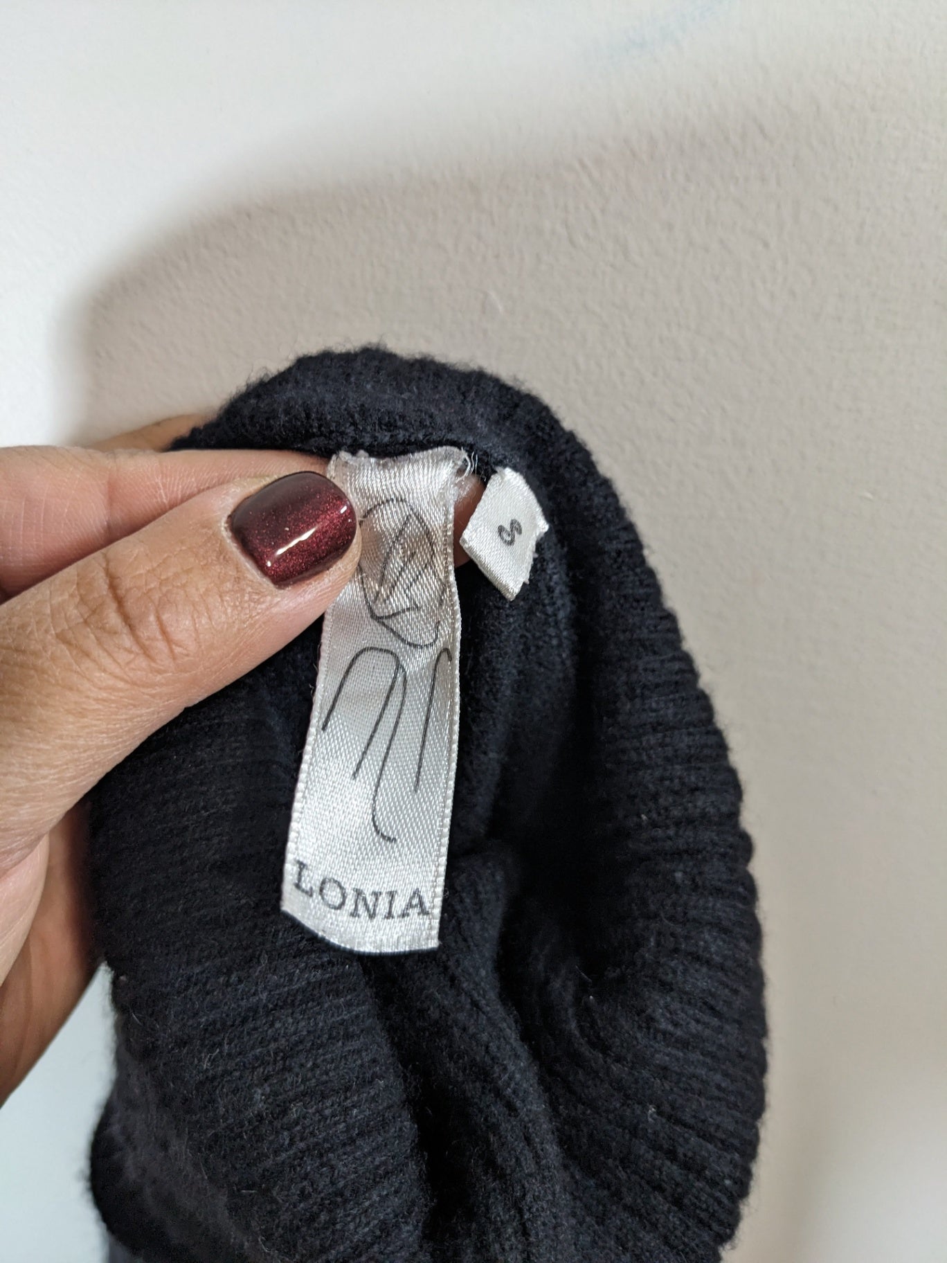 LONIA Black cashmere turtleneck - S