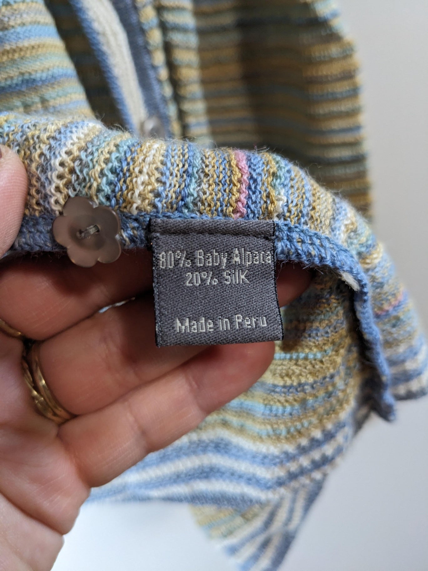 SOL Alpaca & Silk Multi-coloured cardigan - S