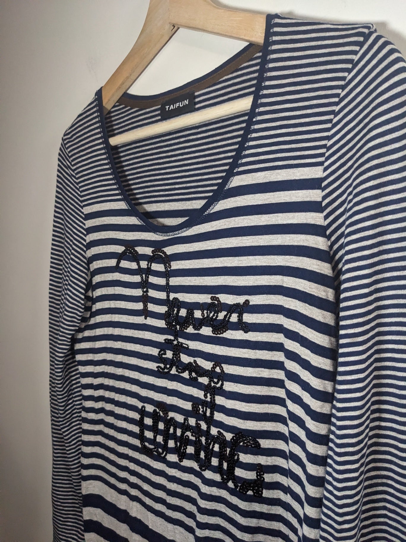 Taifun " Never Stop Living" 3/4 Length Sleeve - Small