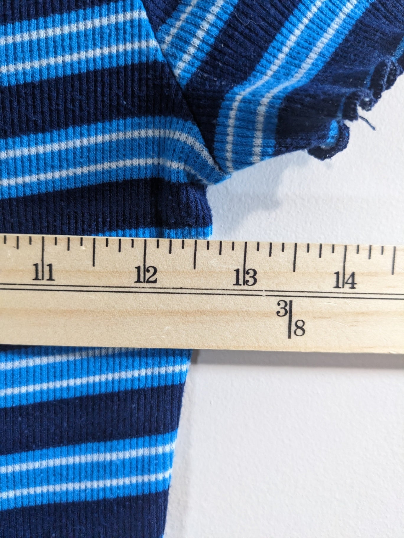 Bluenotes Blue Striped Crop T-Shirt - XS