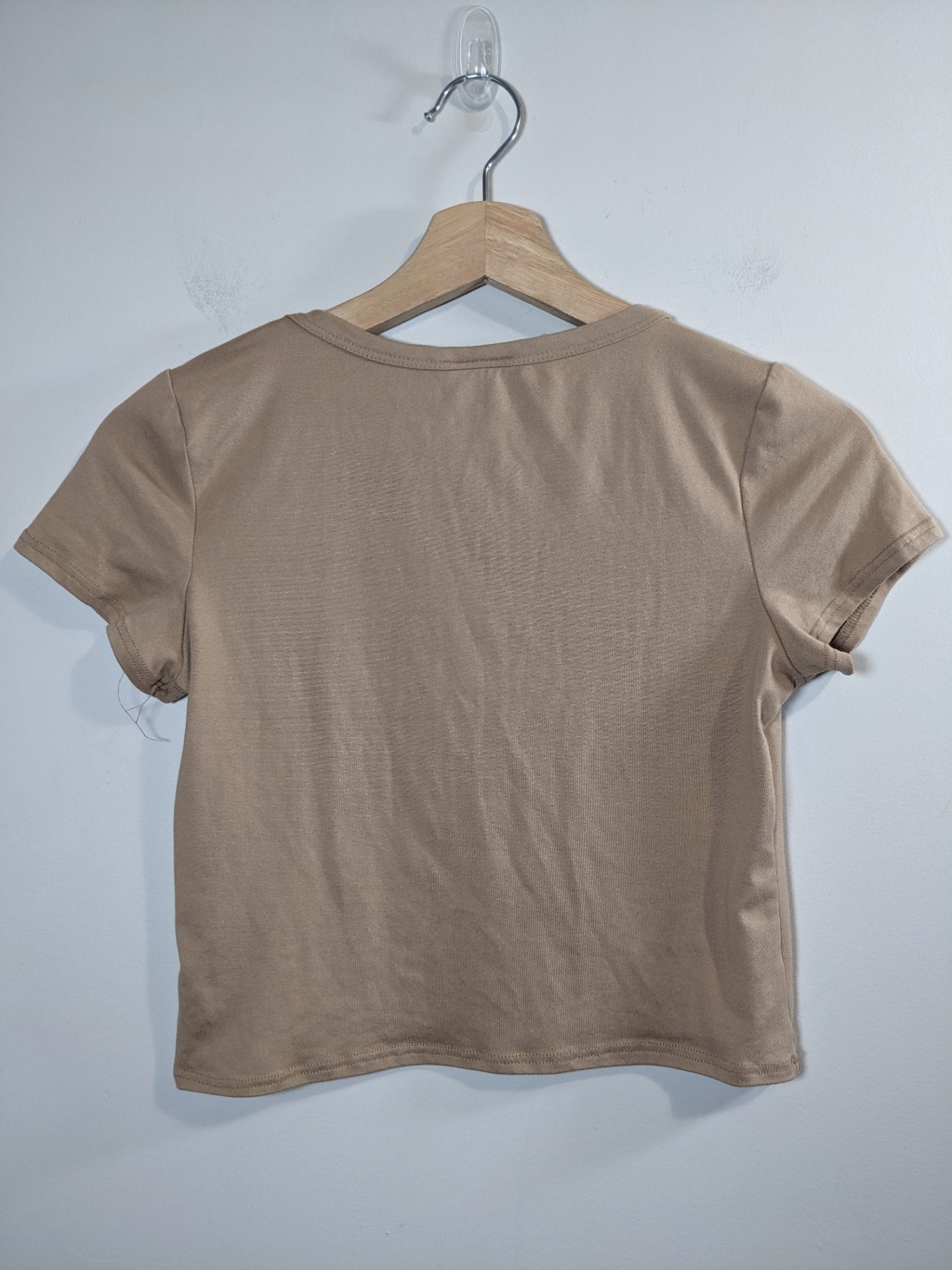 Olivia Rae Tan Crop T-Shirt - XS