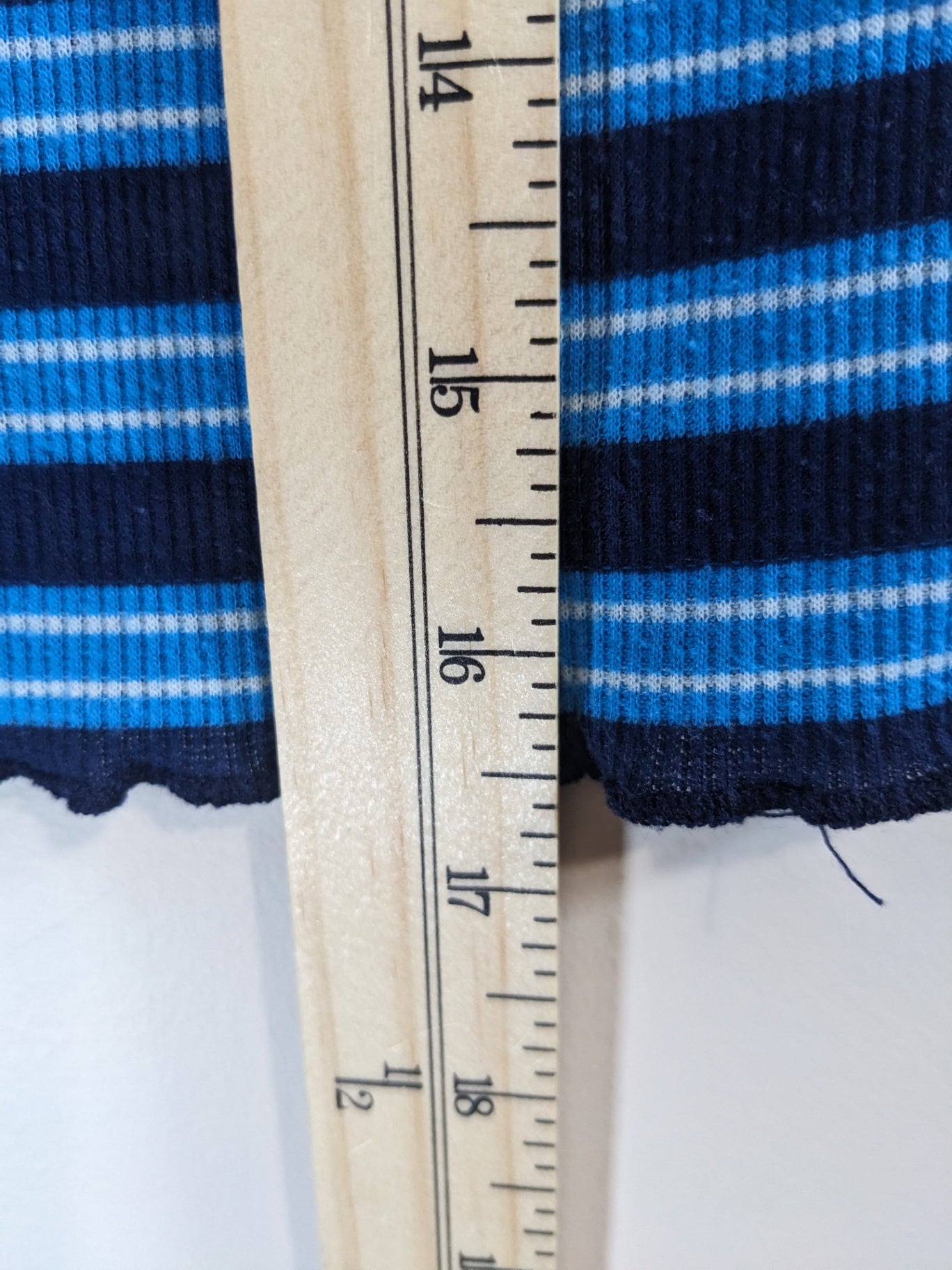 Bluenotes Blue Striped Crop T-Shirt - XS