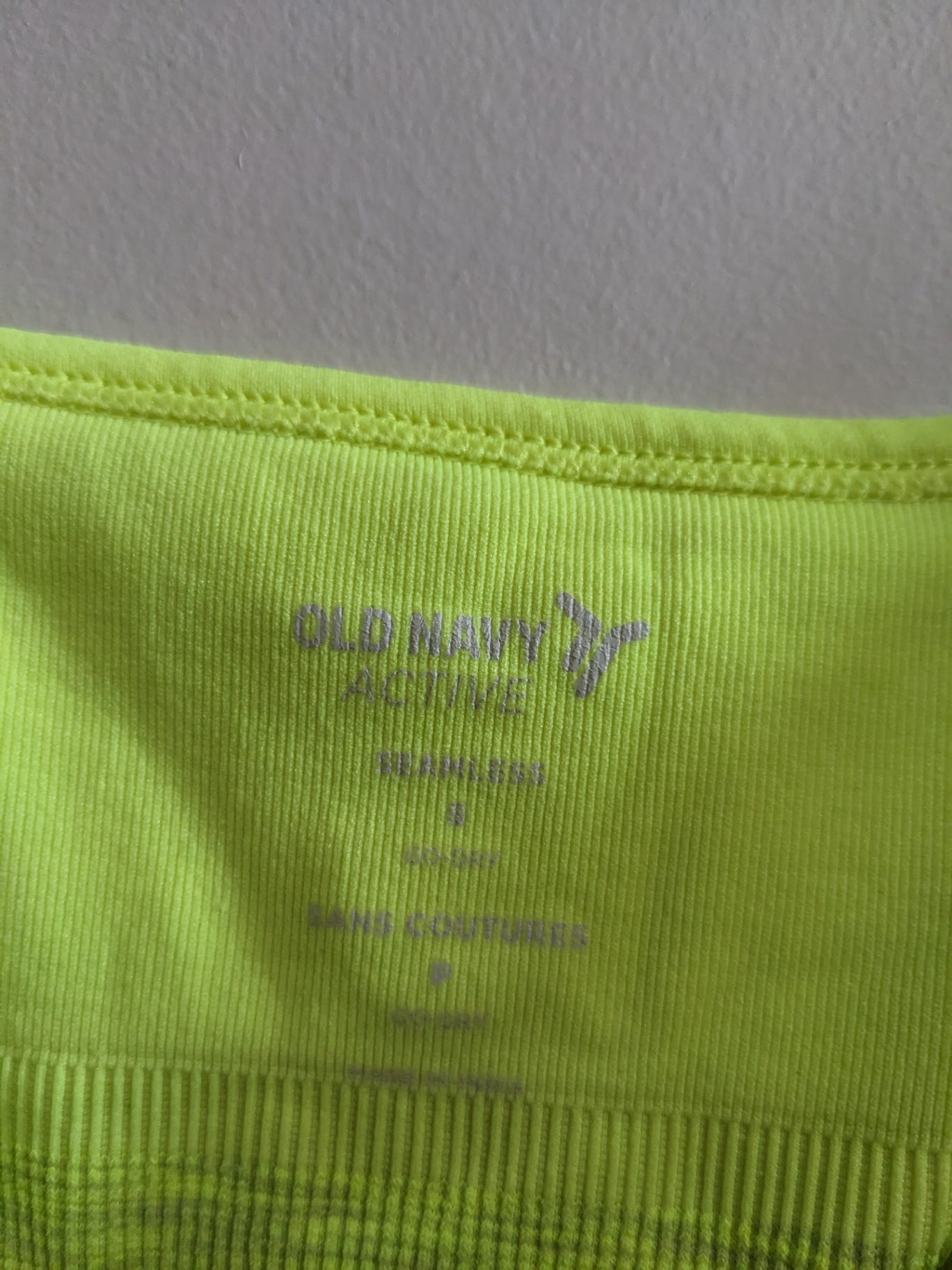 Old Navy Neon Yellow Sports Bra - S