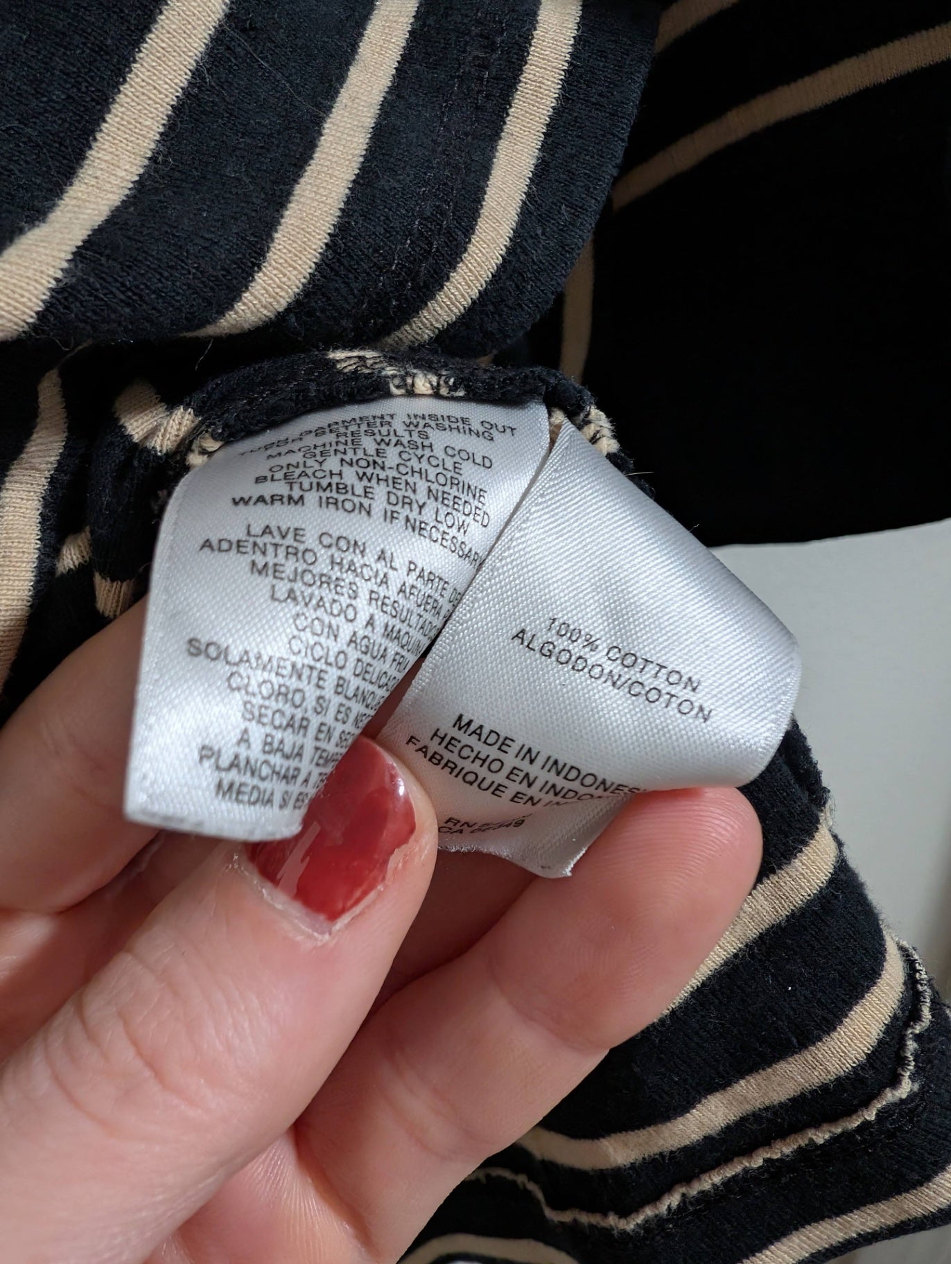 Jones New York striped long-sleeve - Medium