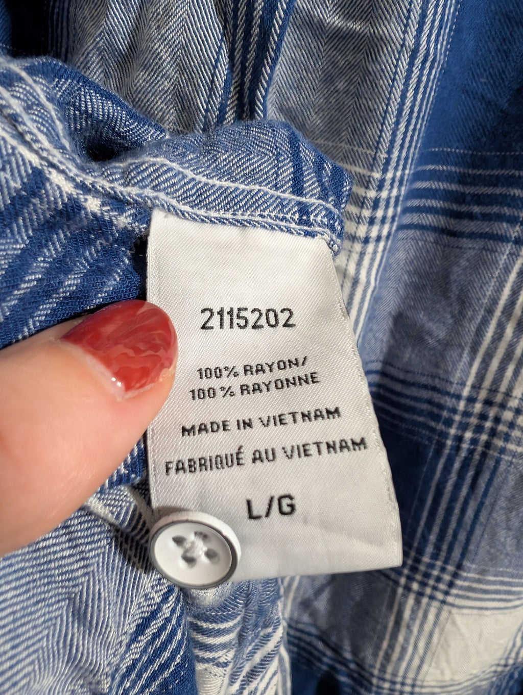 Jachs Girlfriend blue plaid tee - Large