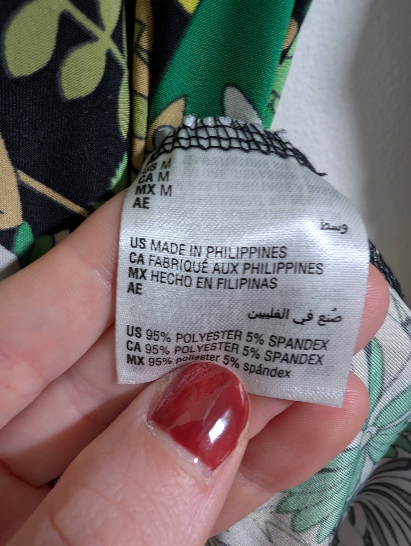 International Concepts green floral long-sleeve - Medium