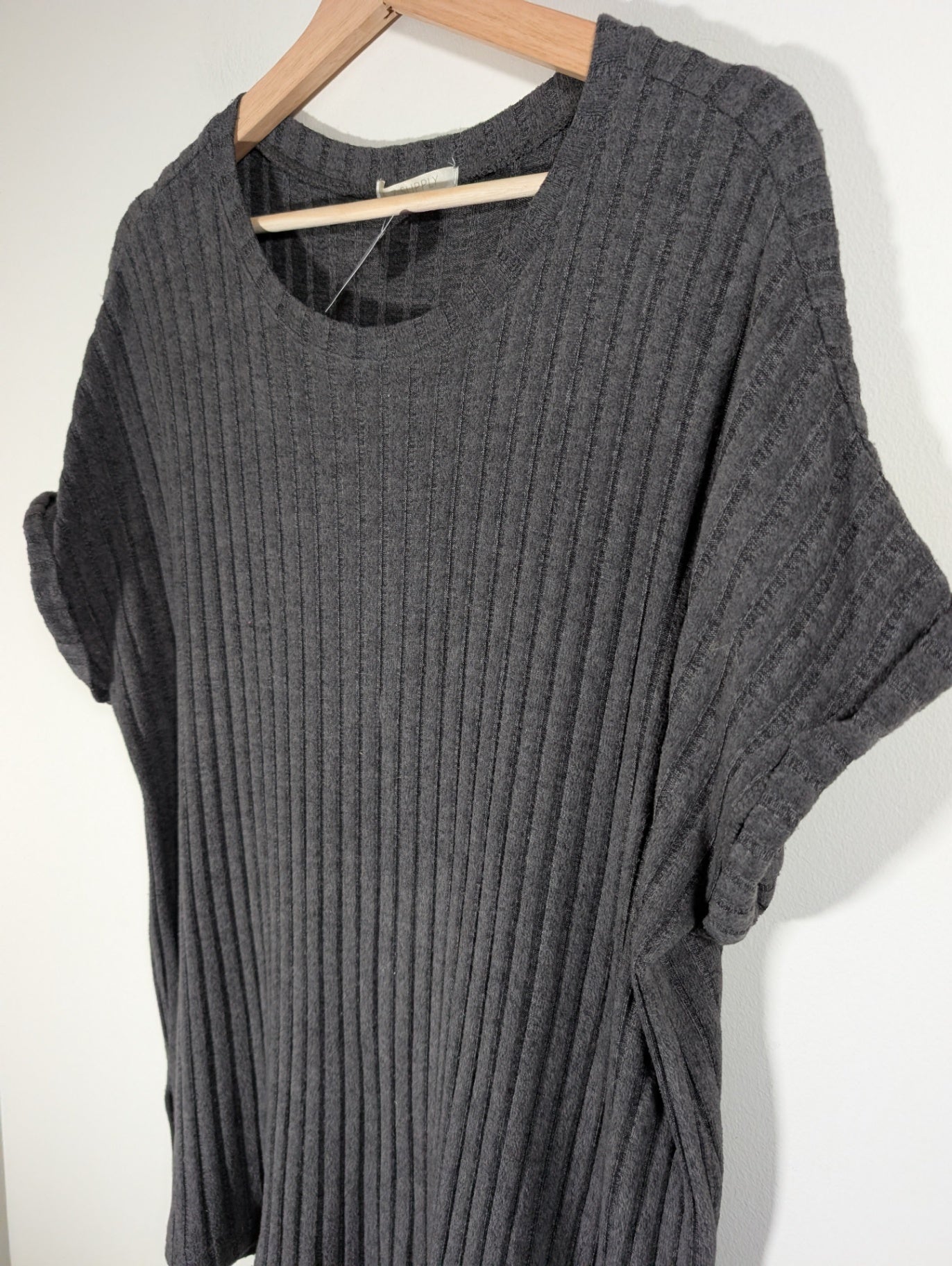 Z supply grey knit blouse - appears medium