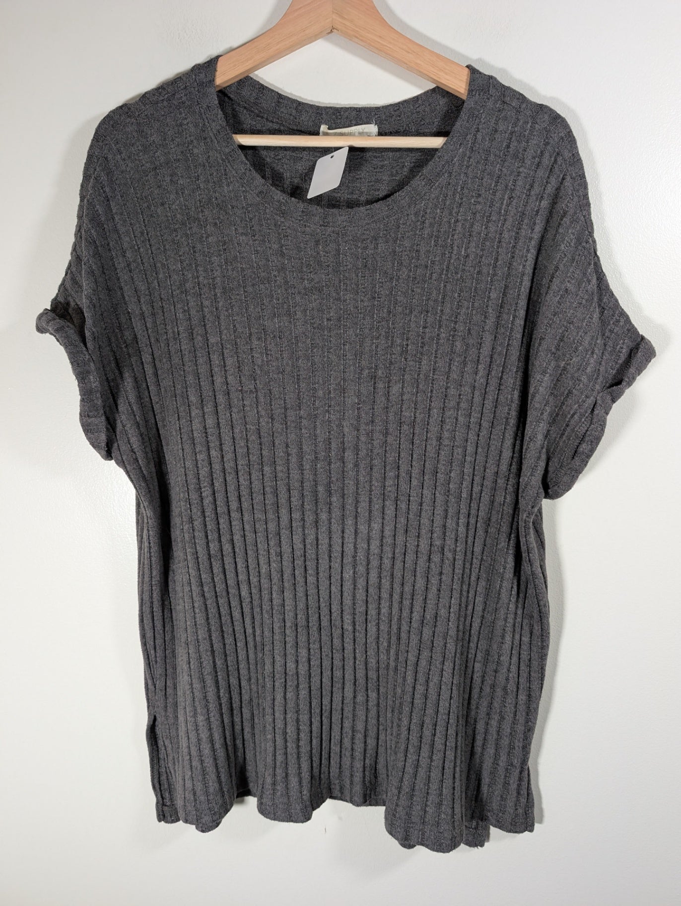 Z supply grey knit blouse - appears medium