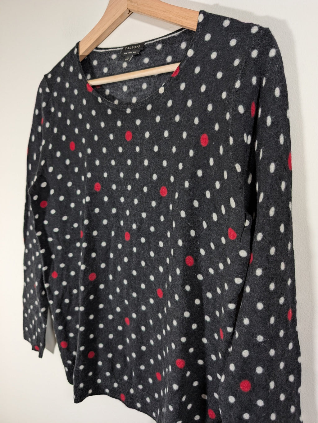 Talbots polka-dot merino wool sweater - Large