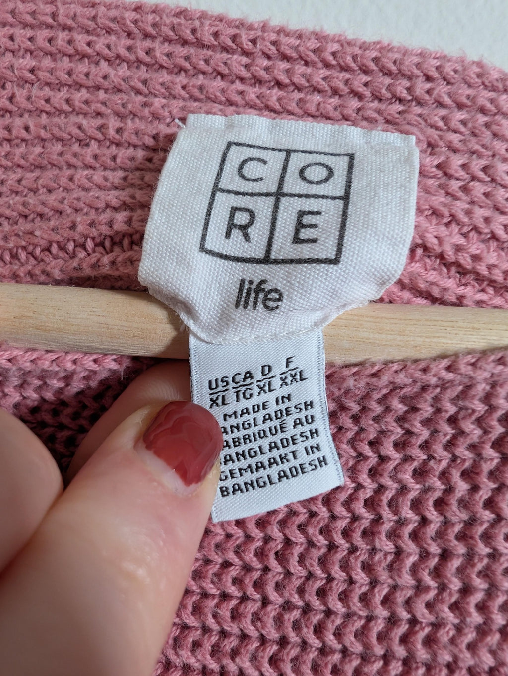 Core pink sweater - XL