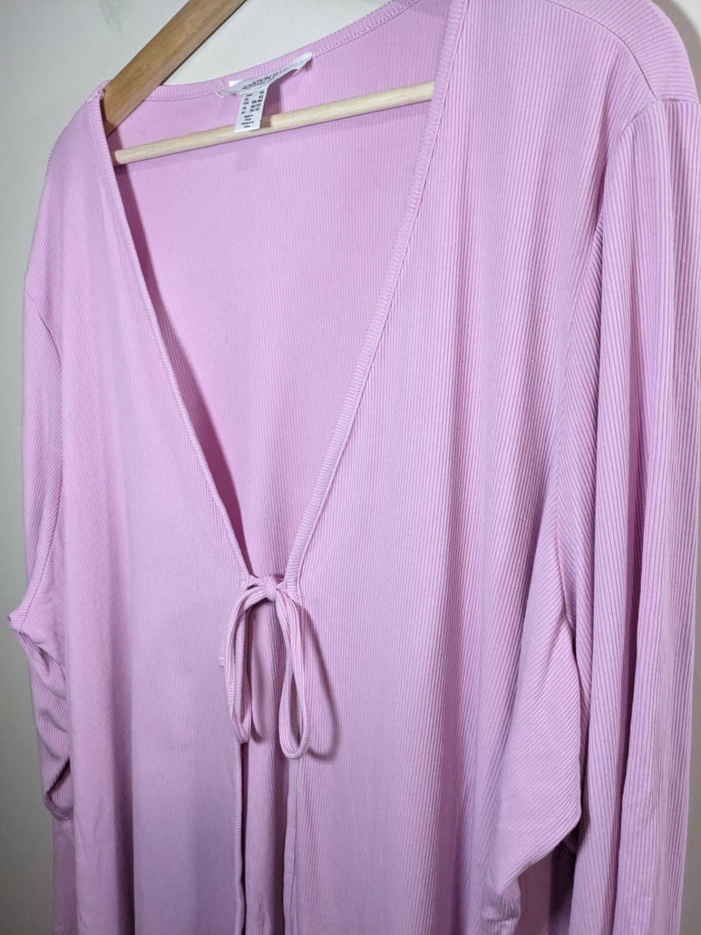 Addition Elle Pink Cotton Cardigan - 4XL